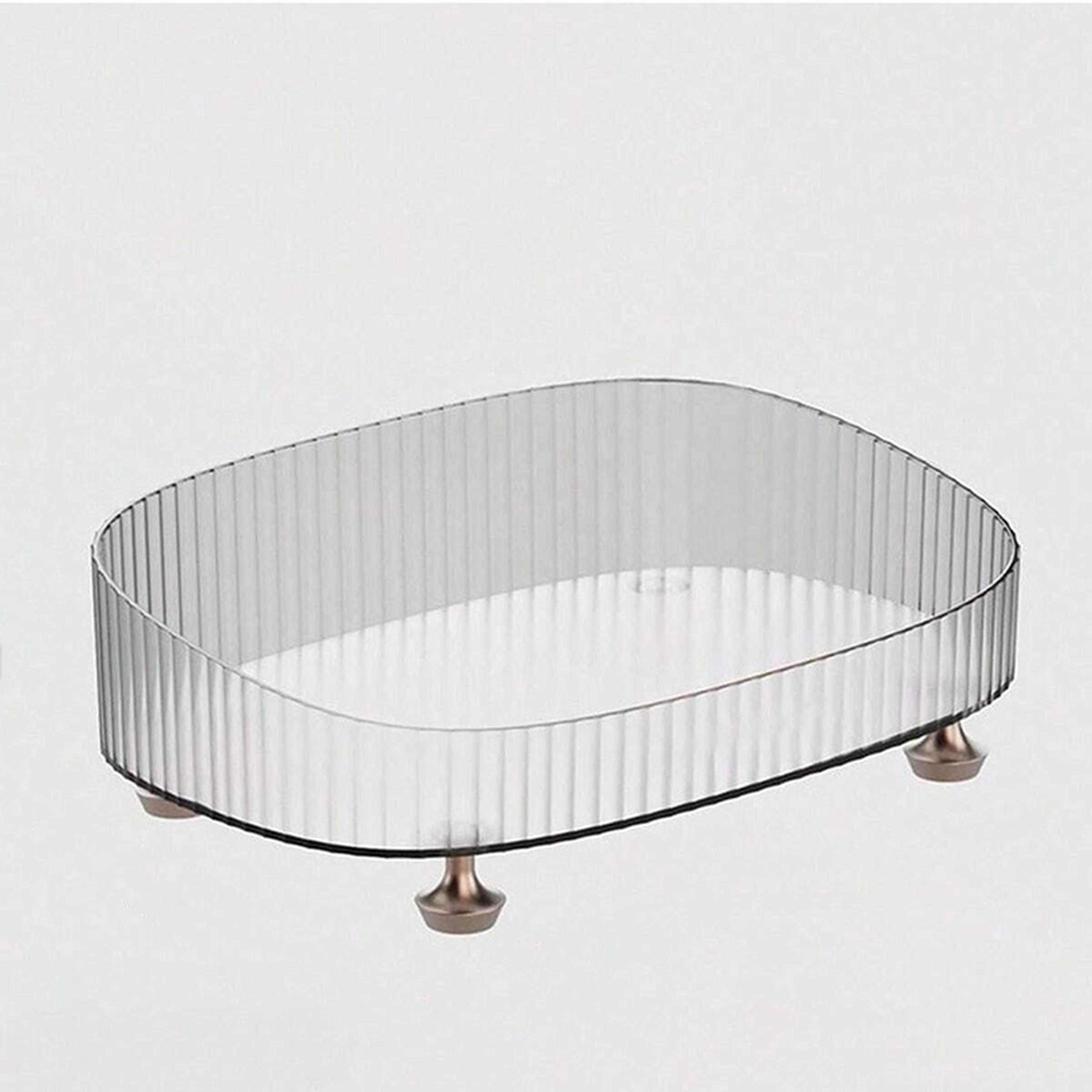 light luxury perfume organizer tray for vanity, bathroom countertop and cosmetics