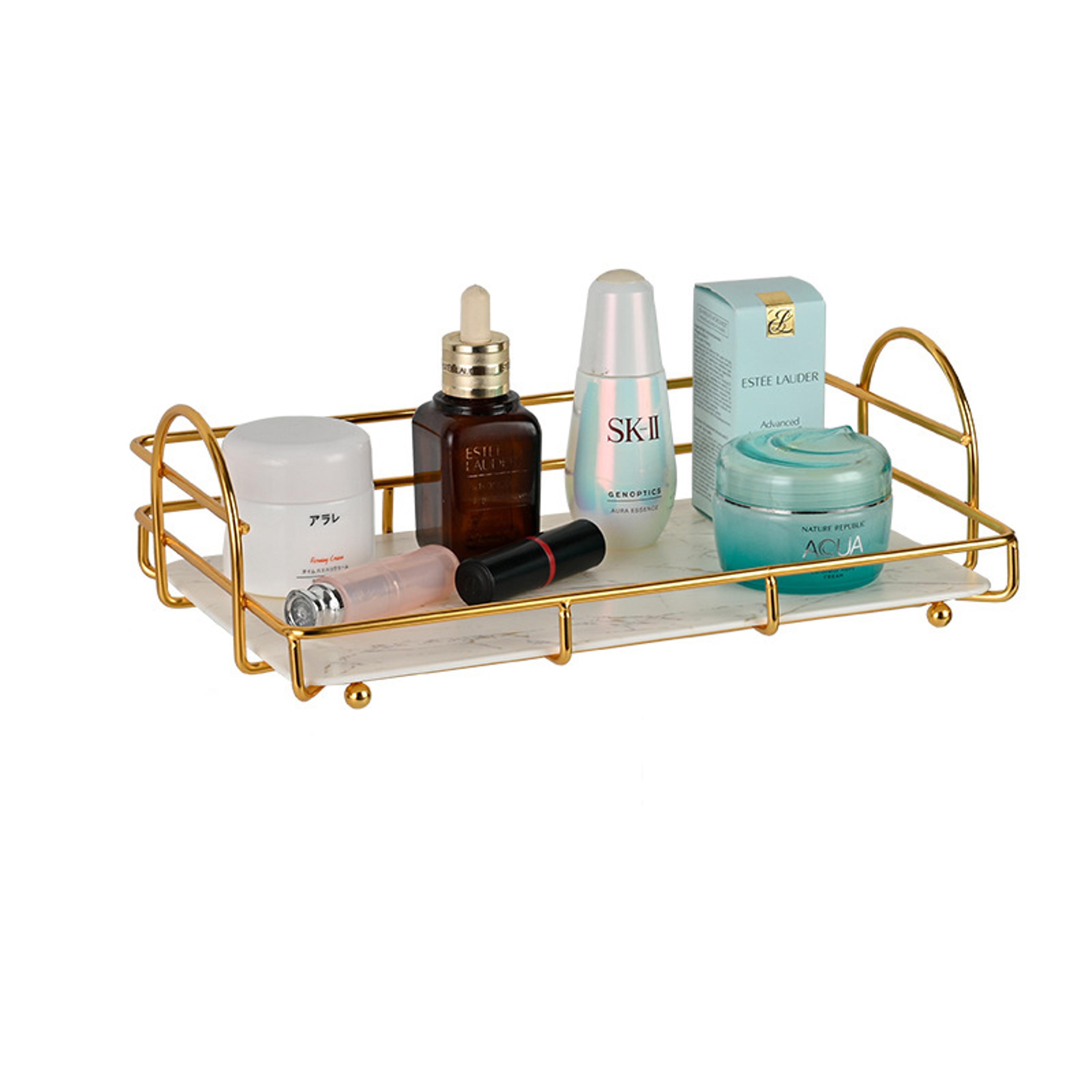 luxe space wall mounted makeup organizer and perfume organizer for bathroom and vanity