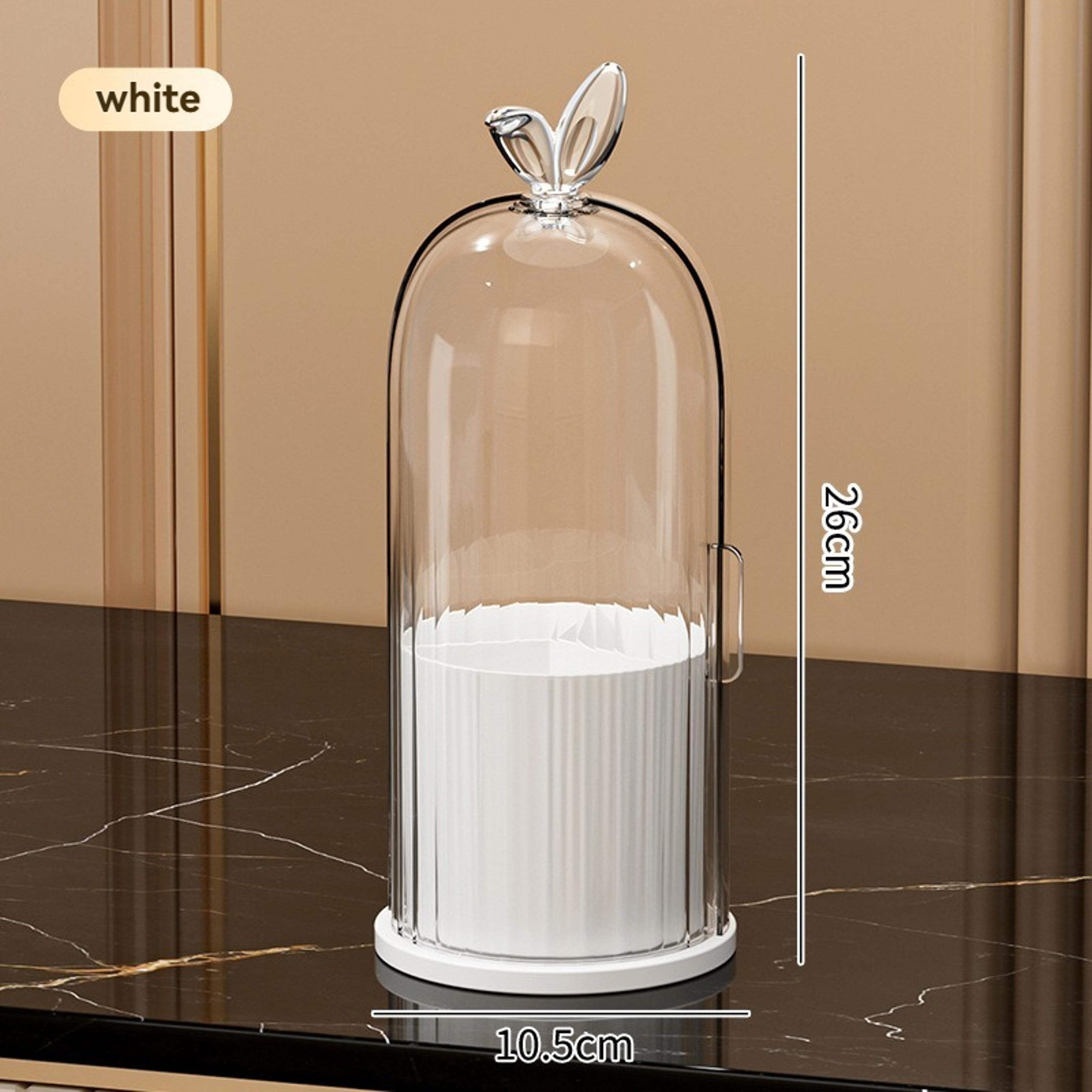 rotating toothbrush holder and makeup brush organizer with dustproof sliding cover