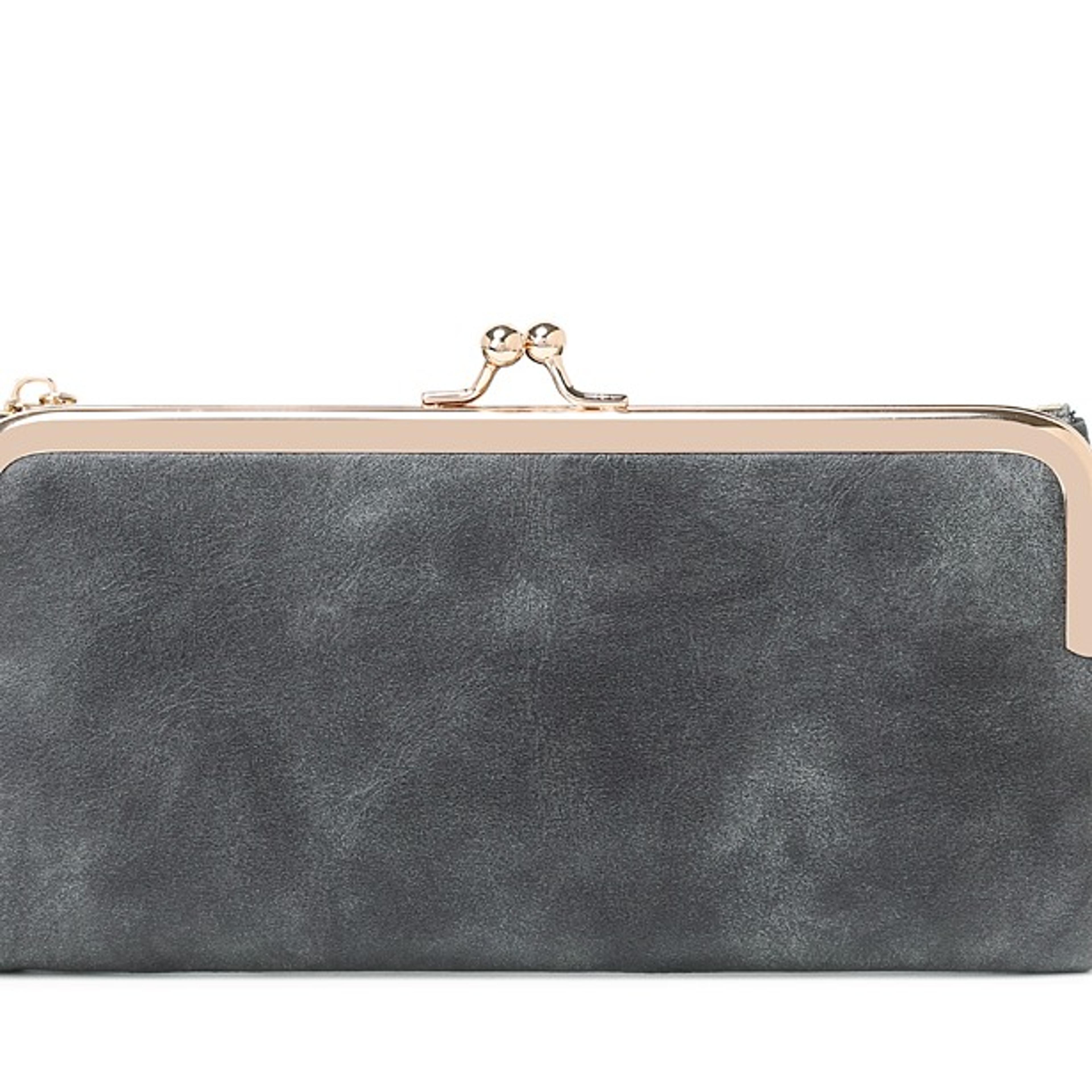 vintage womens long wallet with zipper coin pocket and multi card organizer