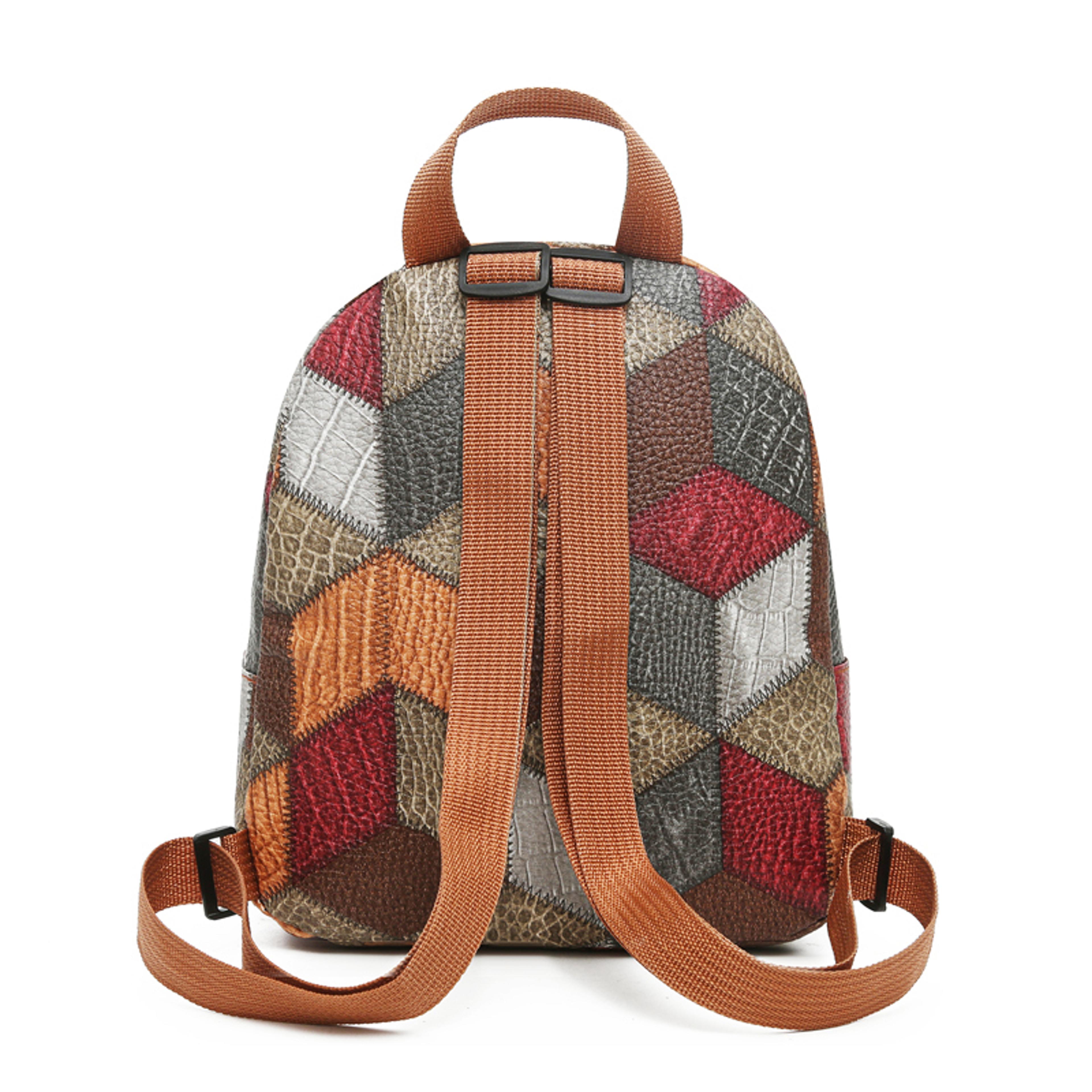 vintage patchwork backpack for women lightweight boho everyday bag