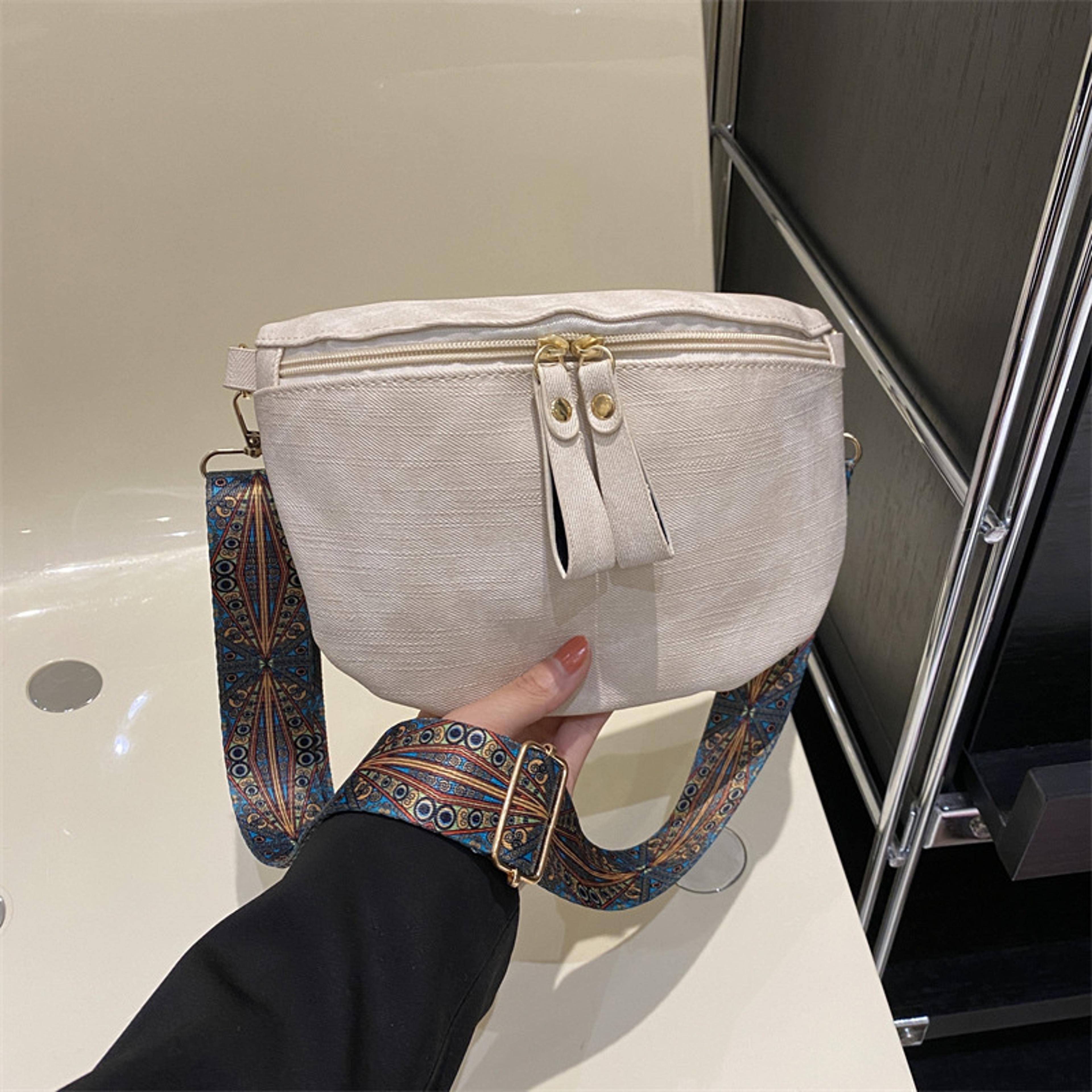 chic pu leather crossbody bag for women with wide strap | hobo shoulder bag