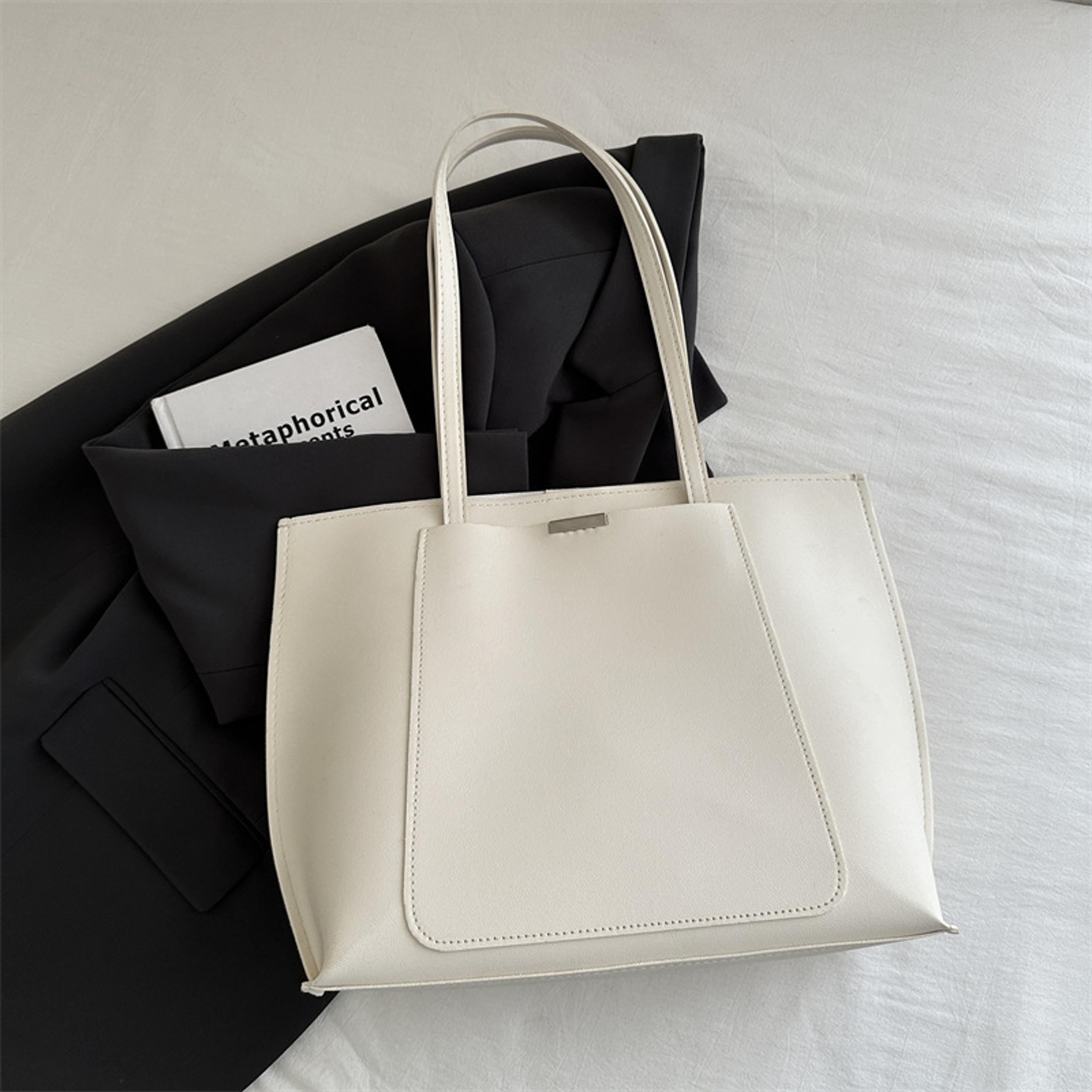 retro large capacity shoulder bag for women korean style commuter tote