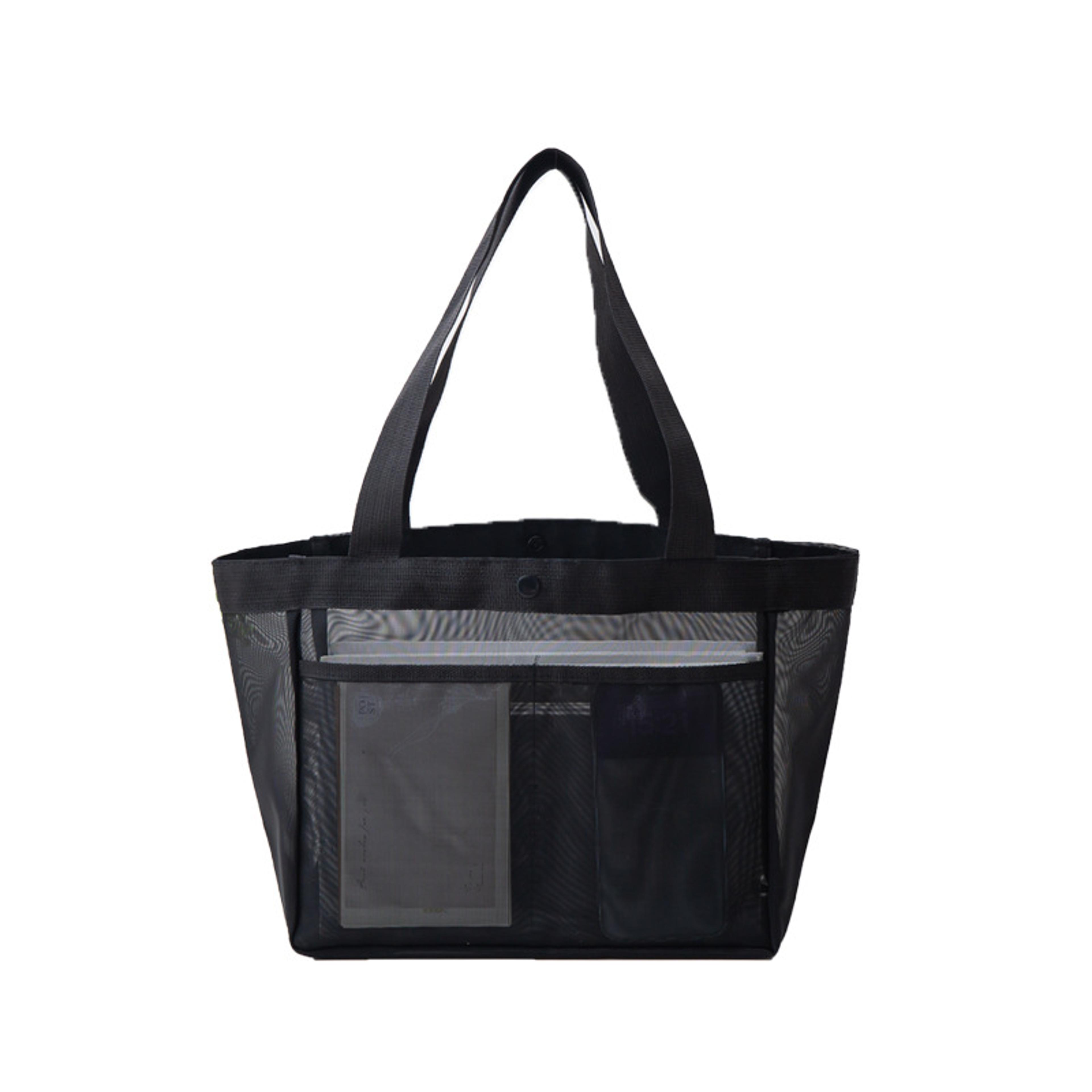 large capacity mesh tote bag light weight nylon beach bag for shopping, pool & travel
