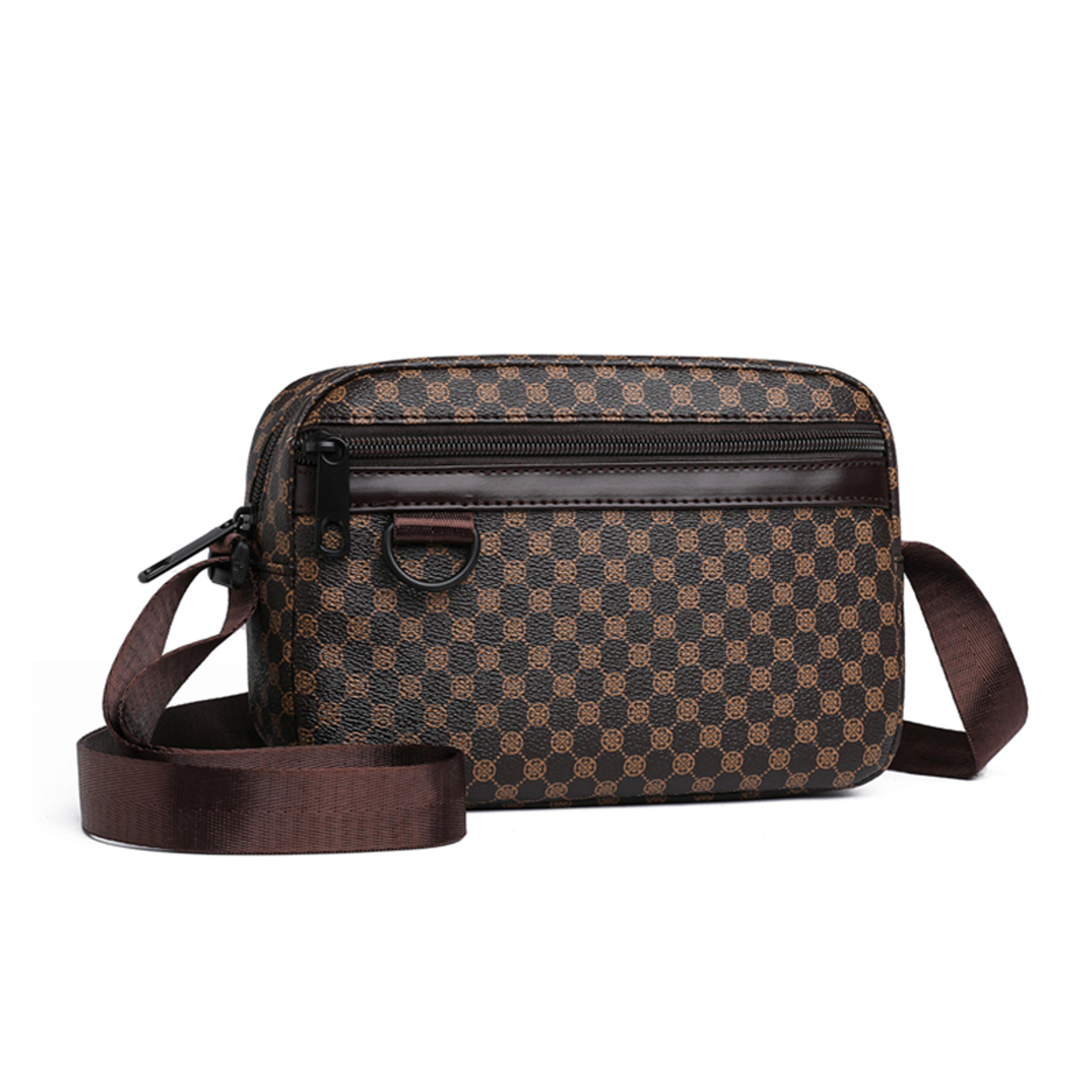 patterned mens crossbody bag compact lightweight travel shoulder bag for everyday carry