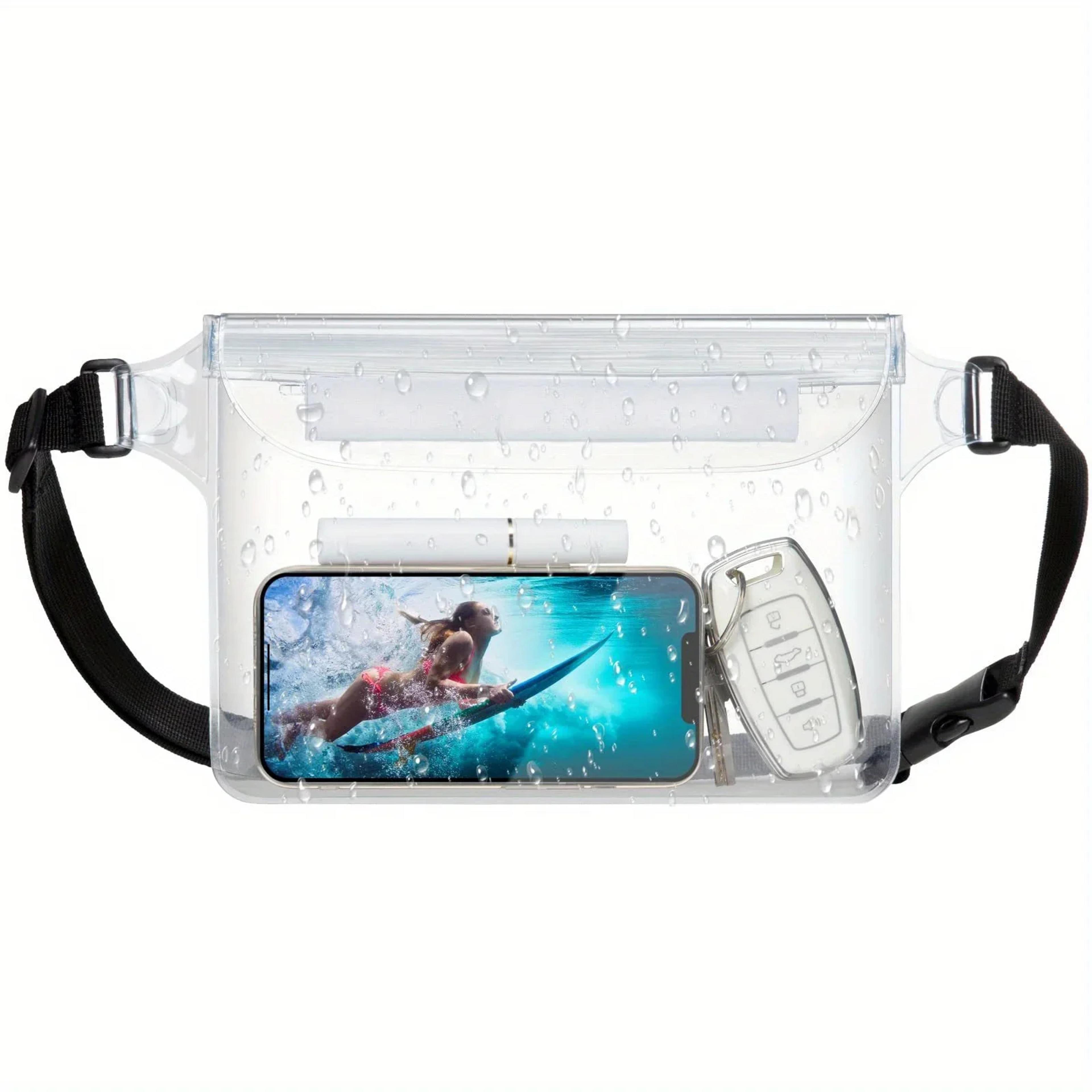 aqua guard waterproof phone pouch with touch screen and adjustable waist pack