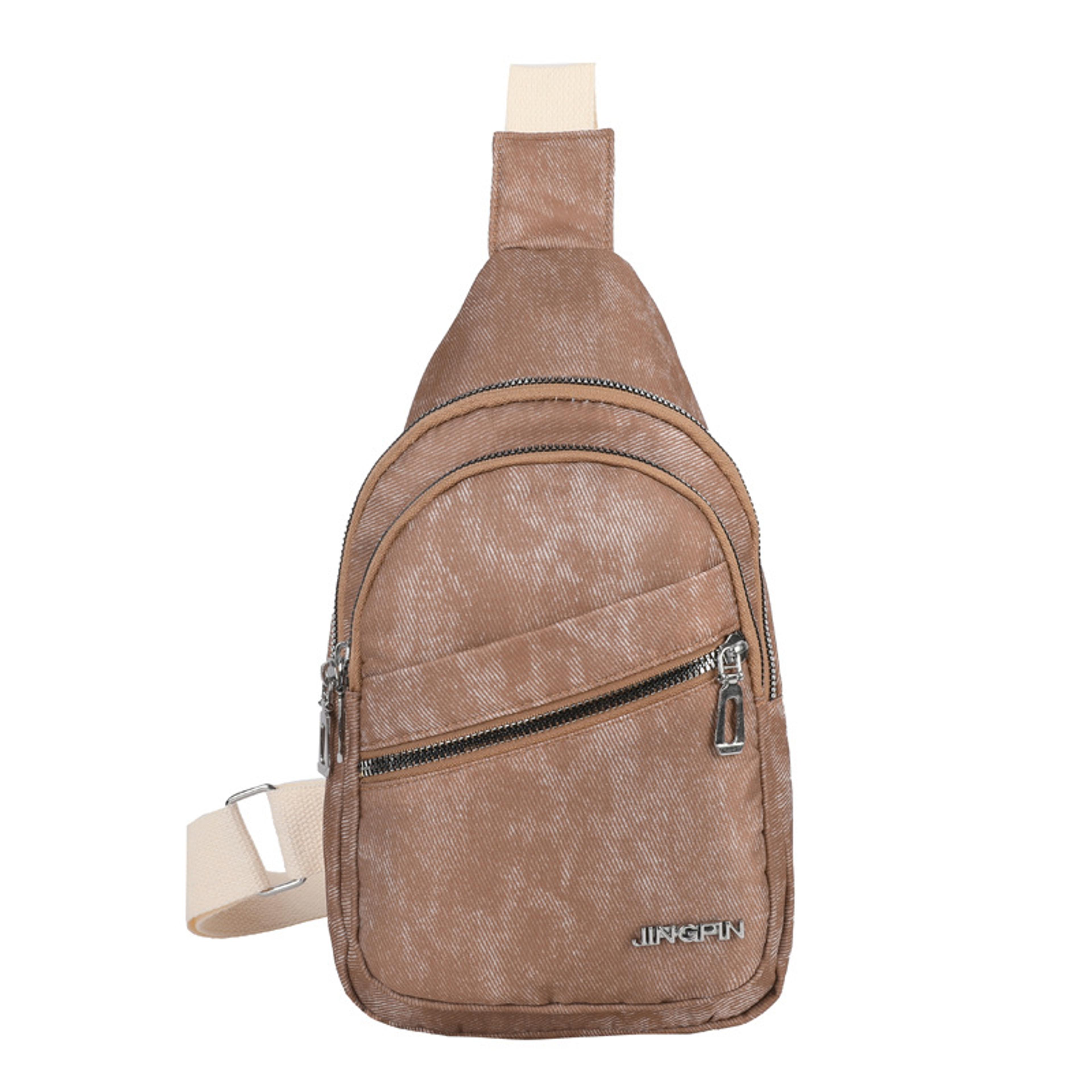 soft leather crossbody sling bag large capacity travel chest bag