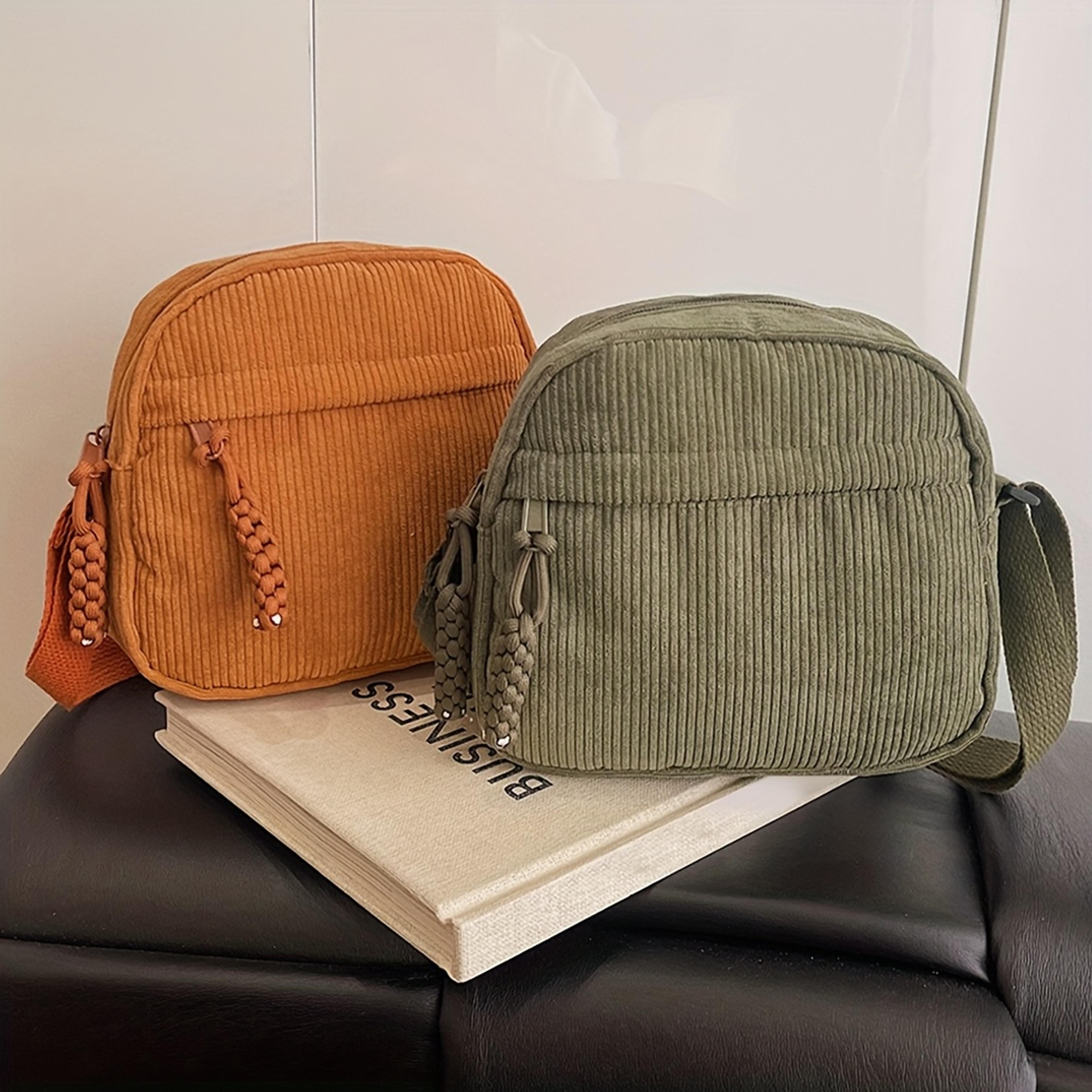 vintage harajuku corduroy shoulder bag casual crossbody phone purse