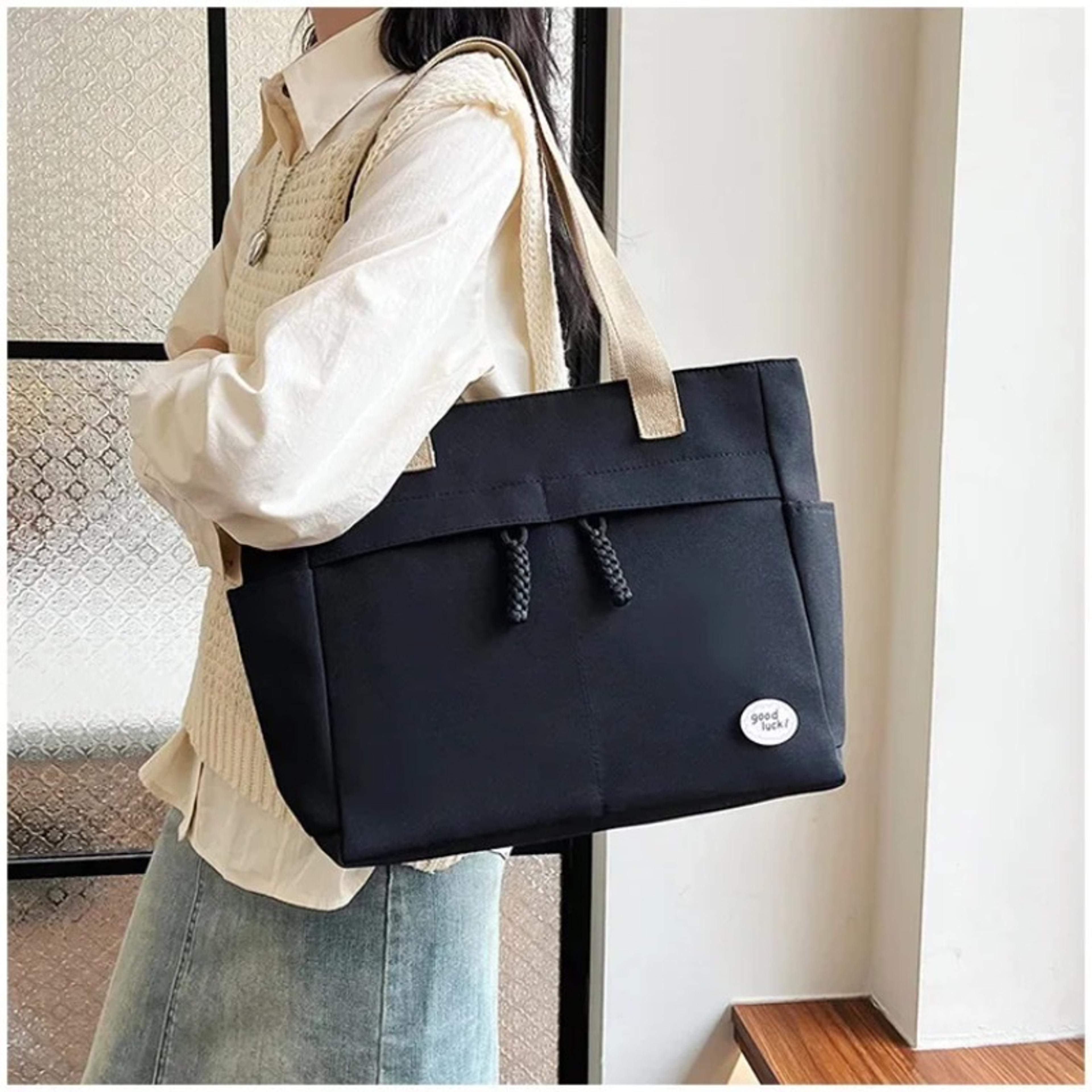 oxford multi pocket womens shoulder tote bag for work, school & travel