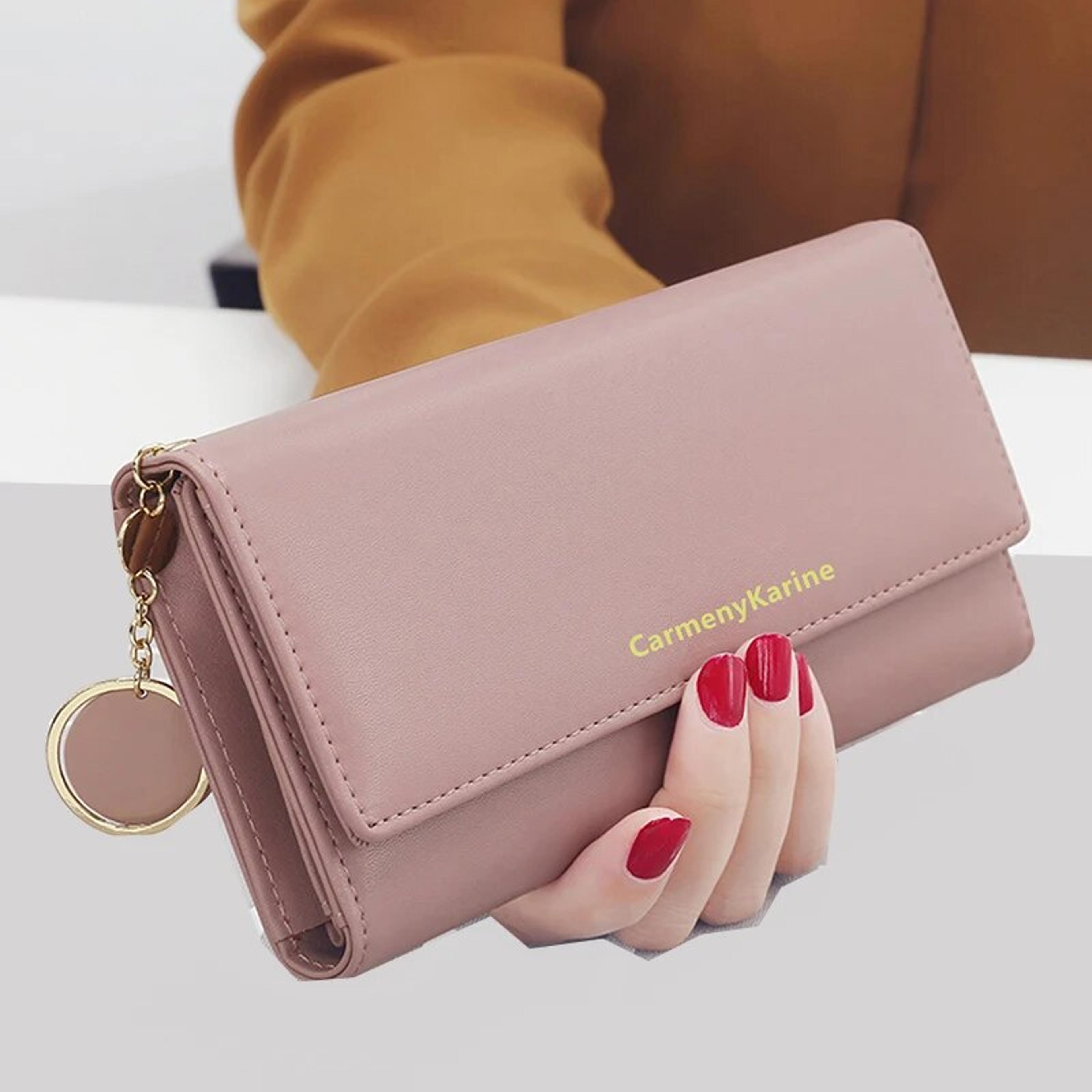 womens pu leather long wallet multi functional clutch purse and card holder