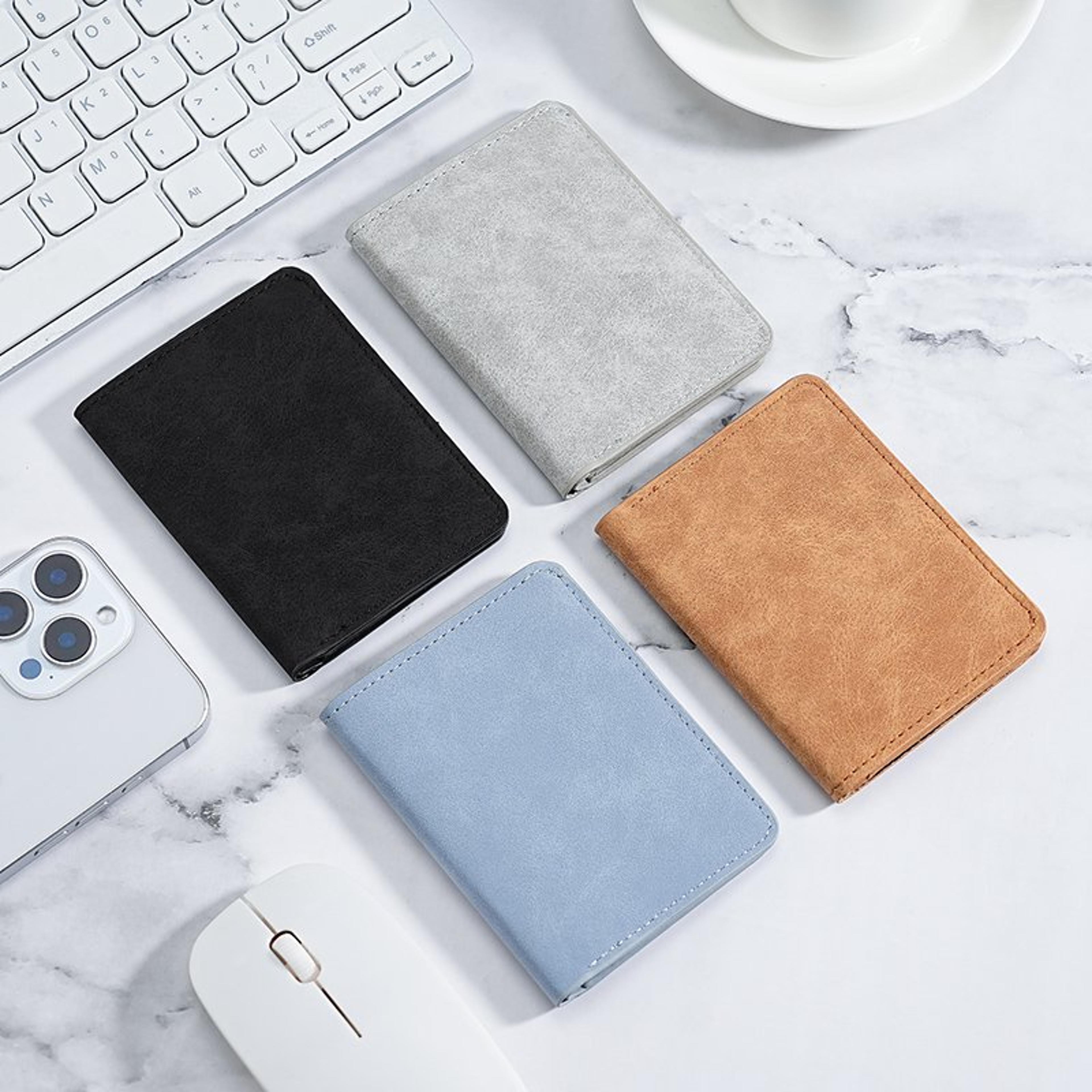 ultra thin leather card holder for men multi slot slim wallet & drivers license case