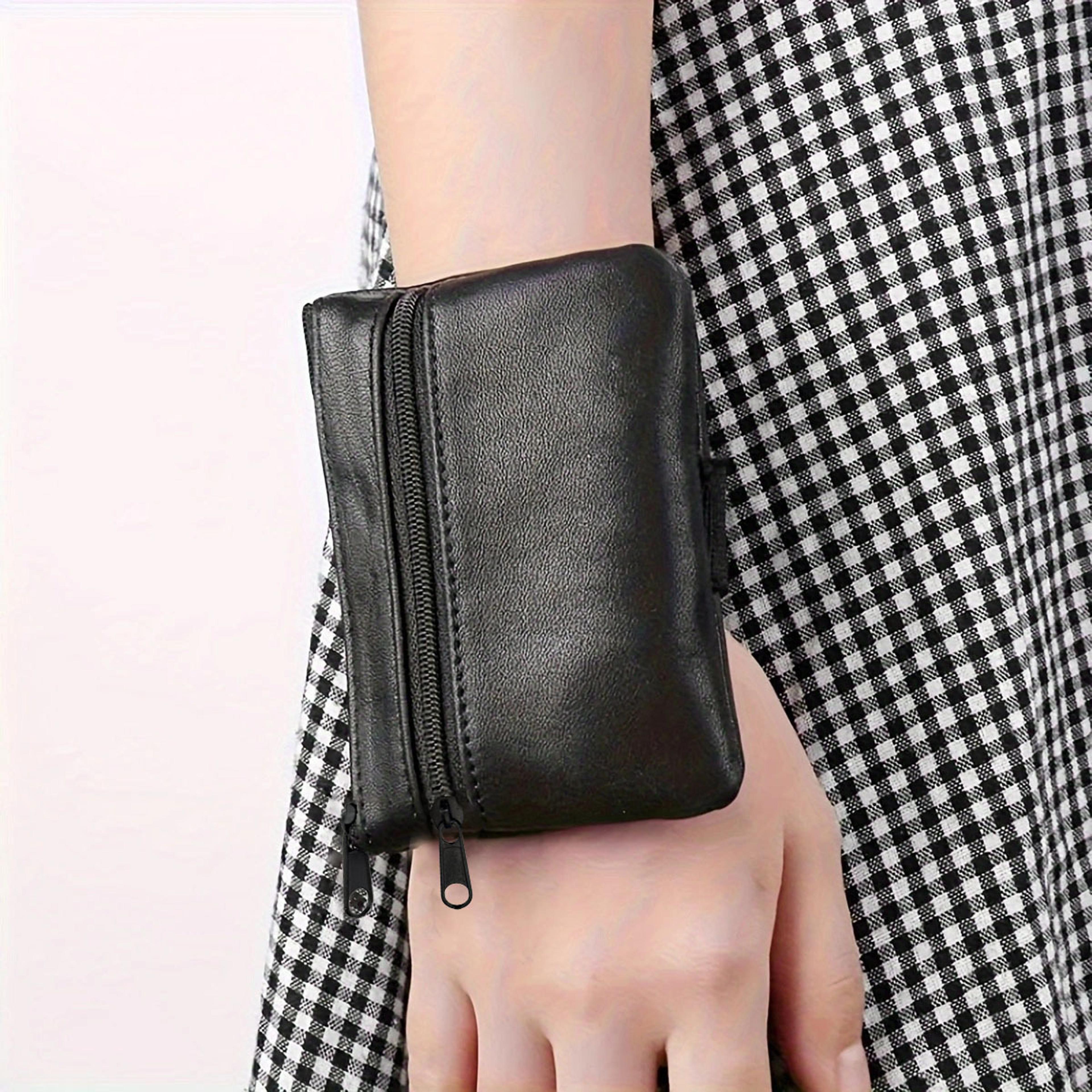 portable wrist bag, morning run key bag, coin purse, card case, pu leather coin purse