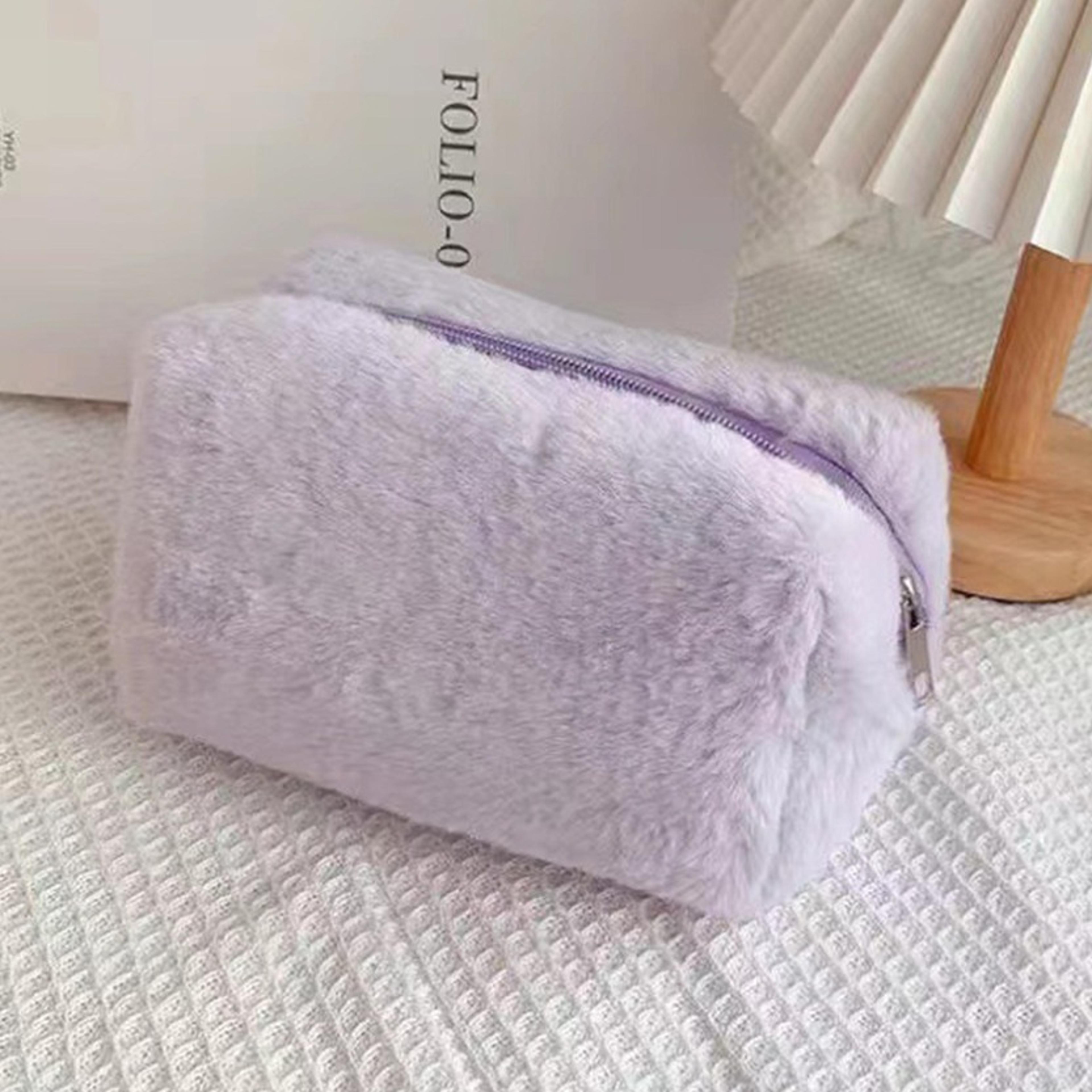 luxe velvet makeup bag large capacity cosmetic pouch for travel and everyday beauty