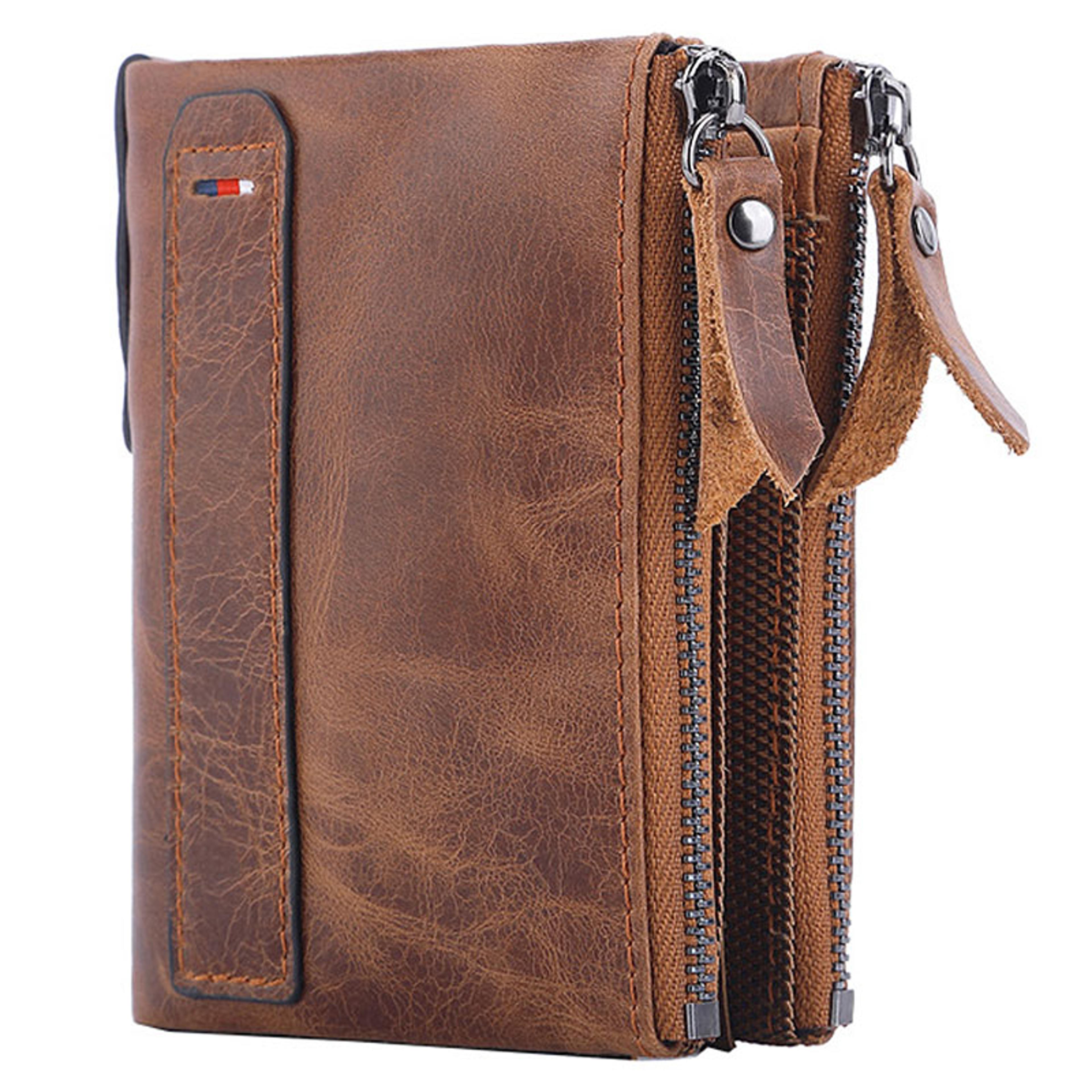 premium genuine leather wallet for men slim cowhide card holder