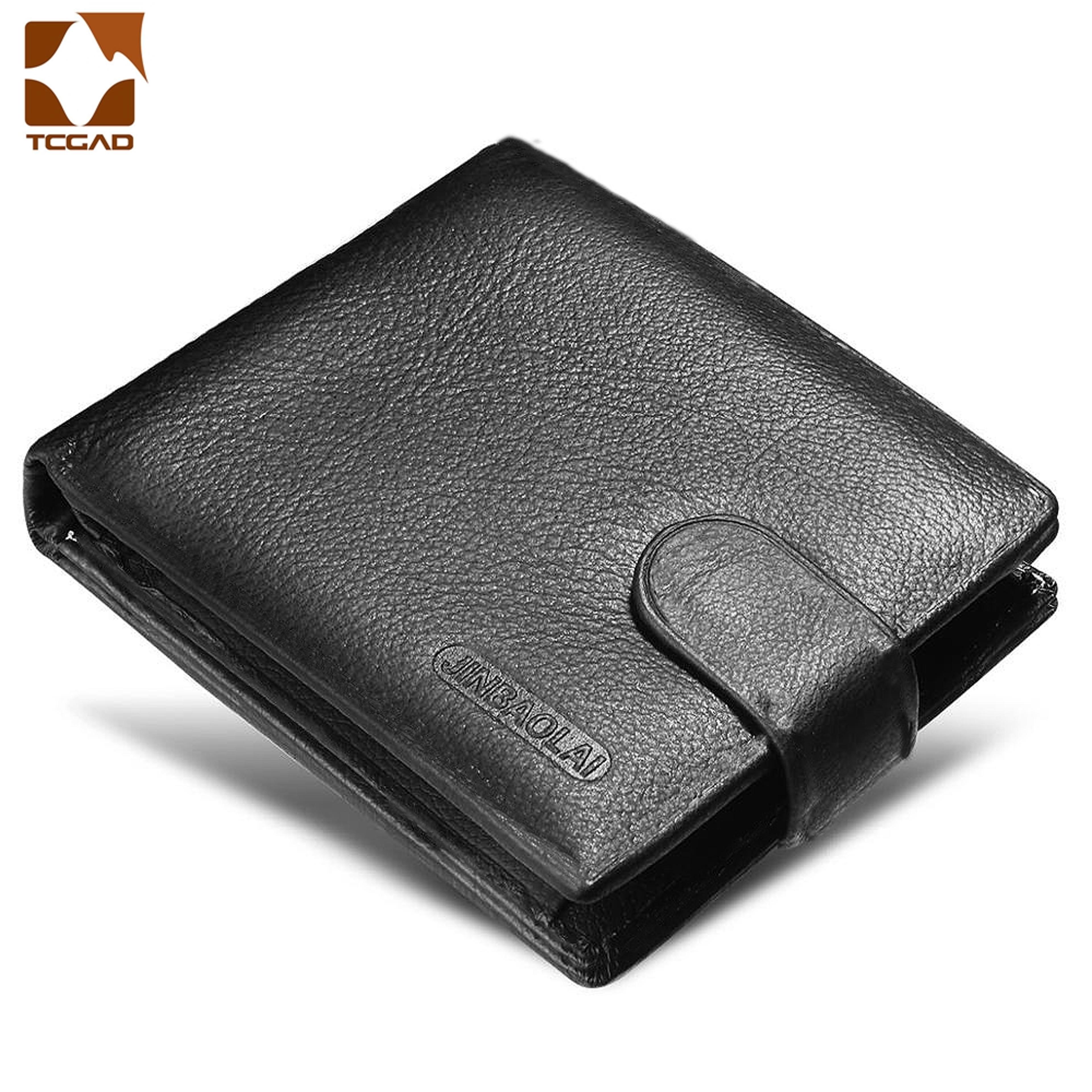 classic genuine leather slim wallet for men