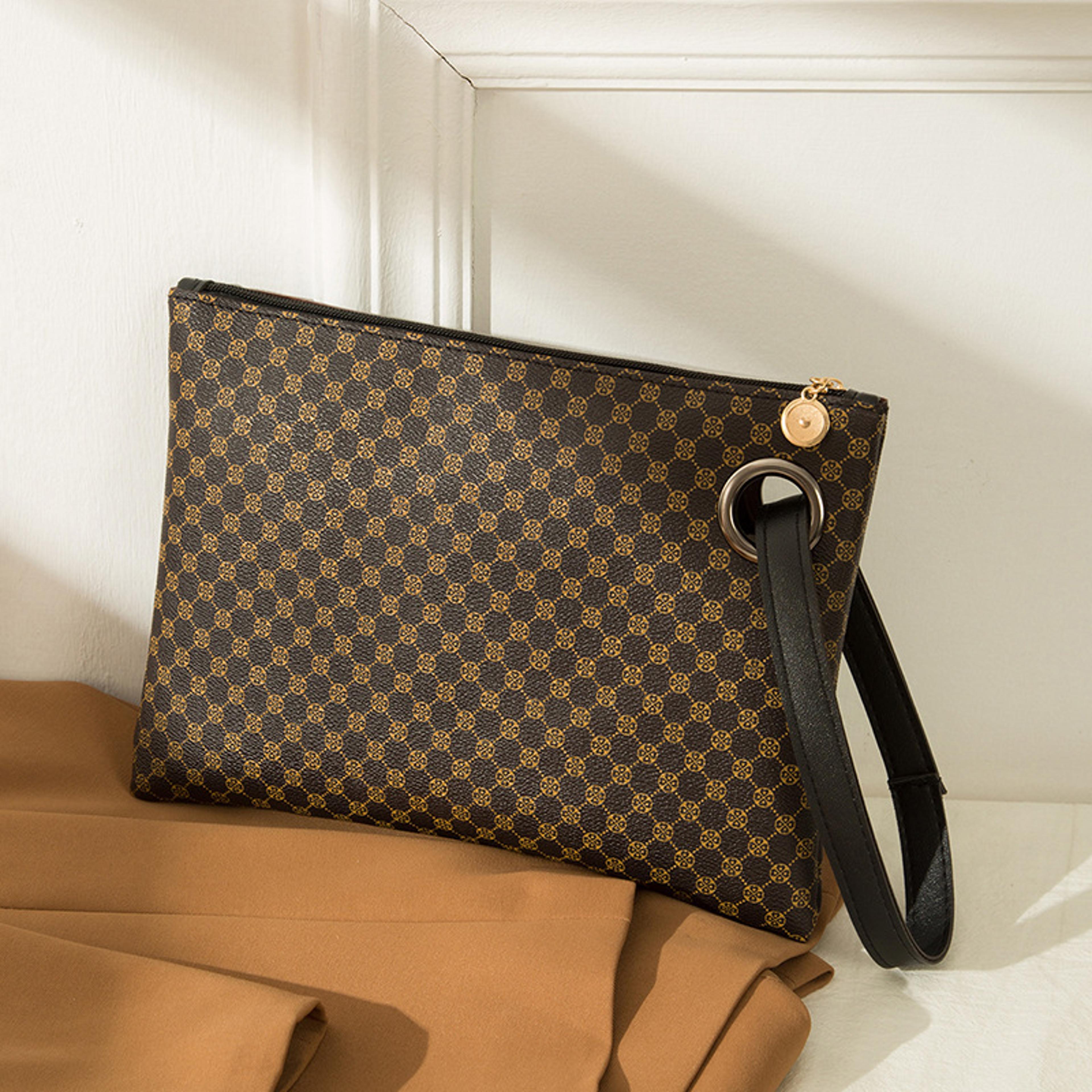 womens wristlet clutch pu leather envelope purse for travel and everyday style