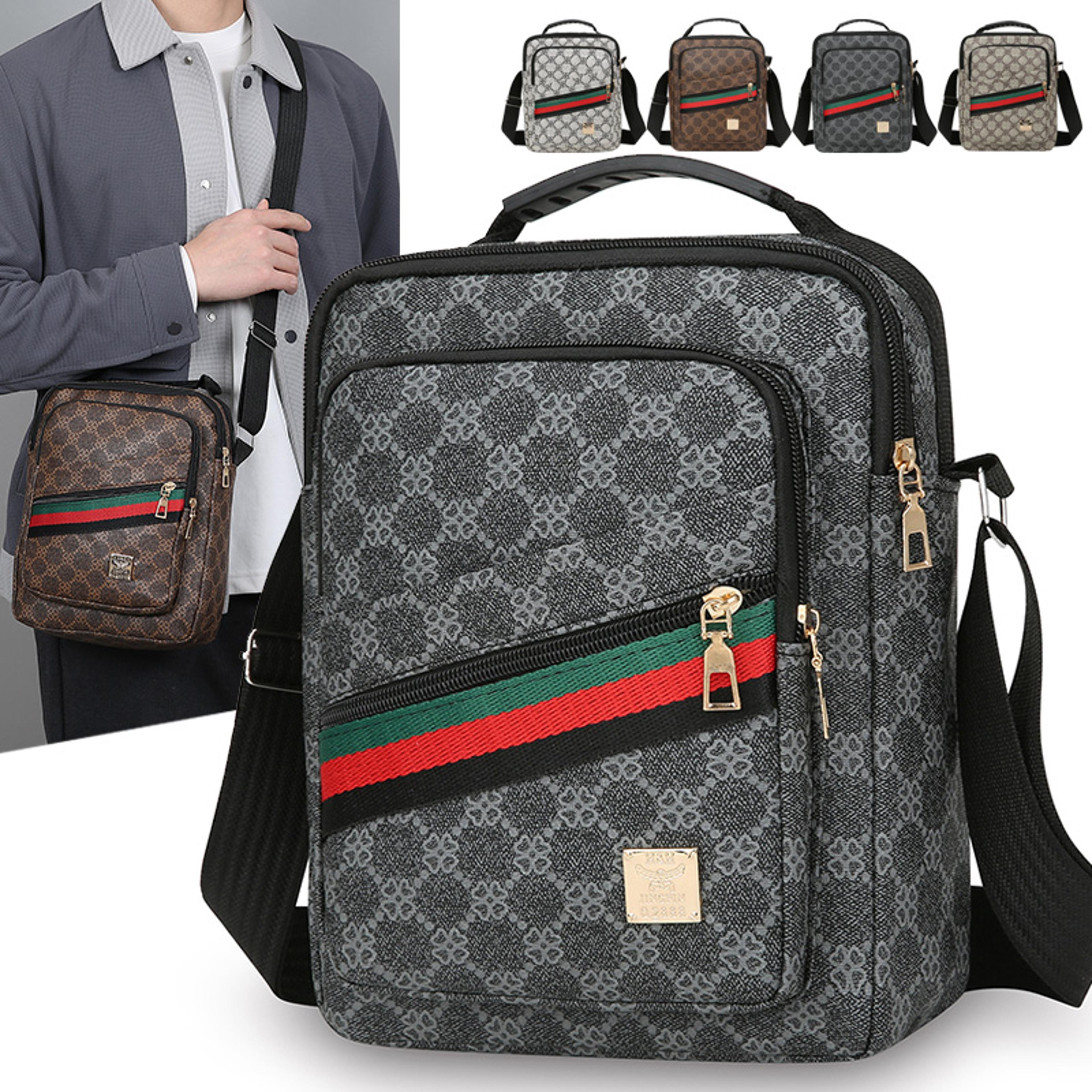 mens water proof cross body bag large capacity multi pocket oxford messenger bag