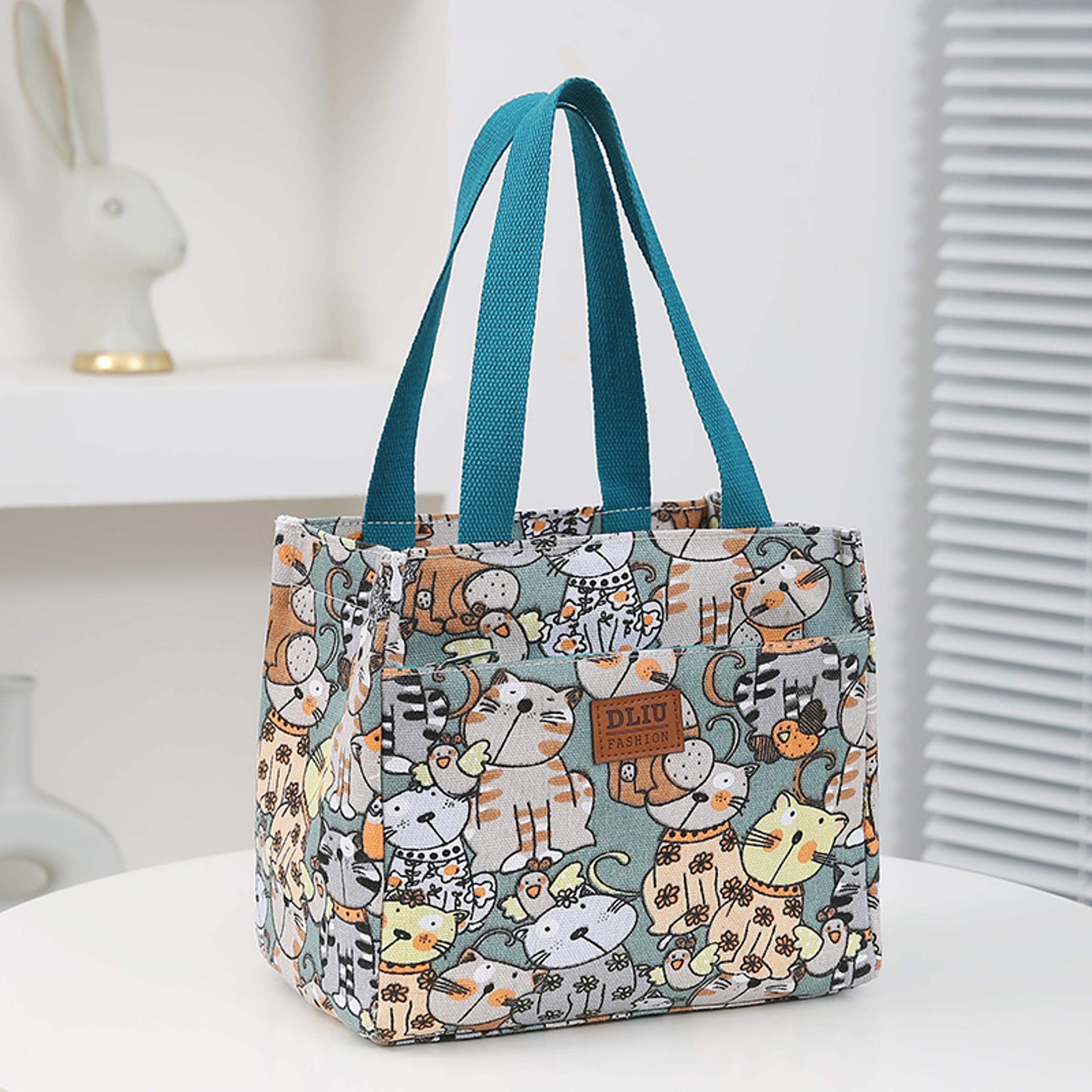 cute cartoon insulated lunch bag large capacity bento cooler tote