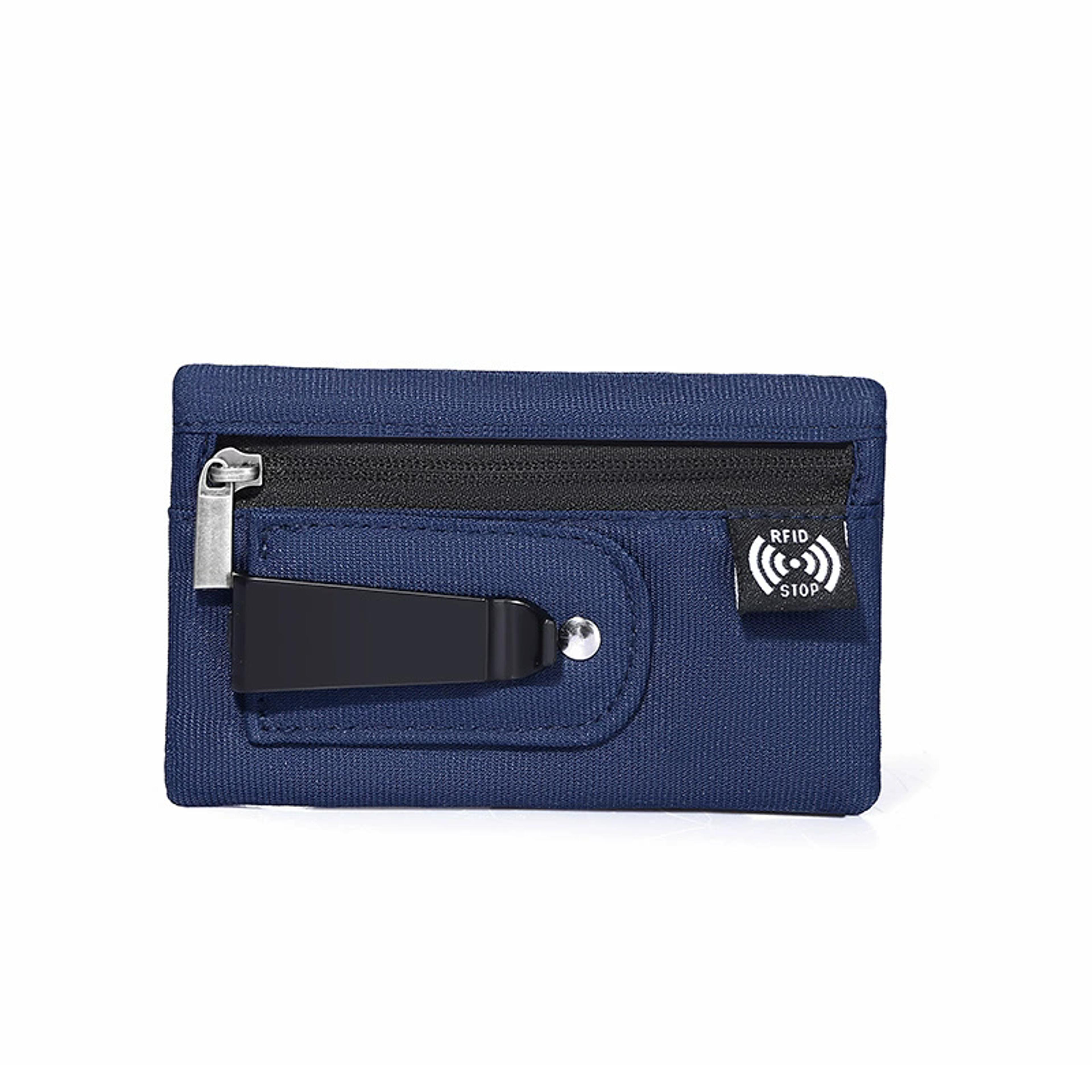 blocking hidden travel wallet secure clip on money pouch for cards & cash