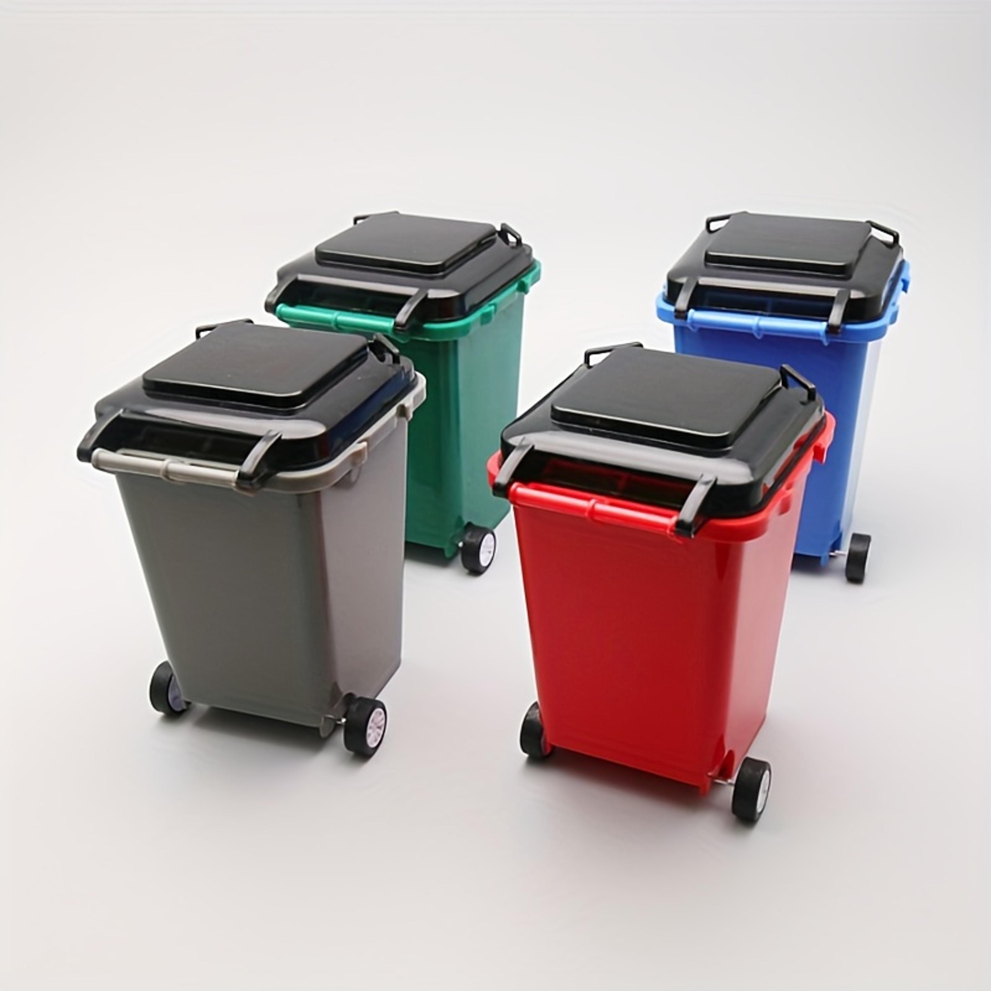 mini desktop trash can and pen holder compact desk organizer for office, home and study