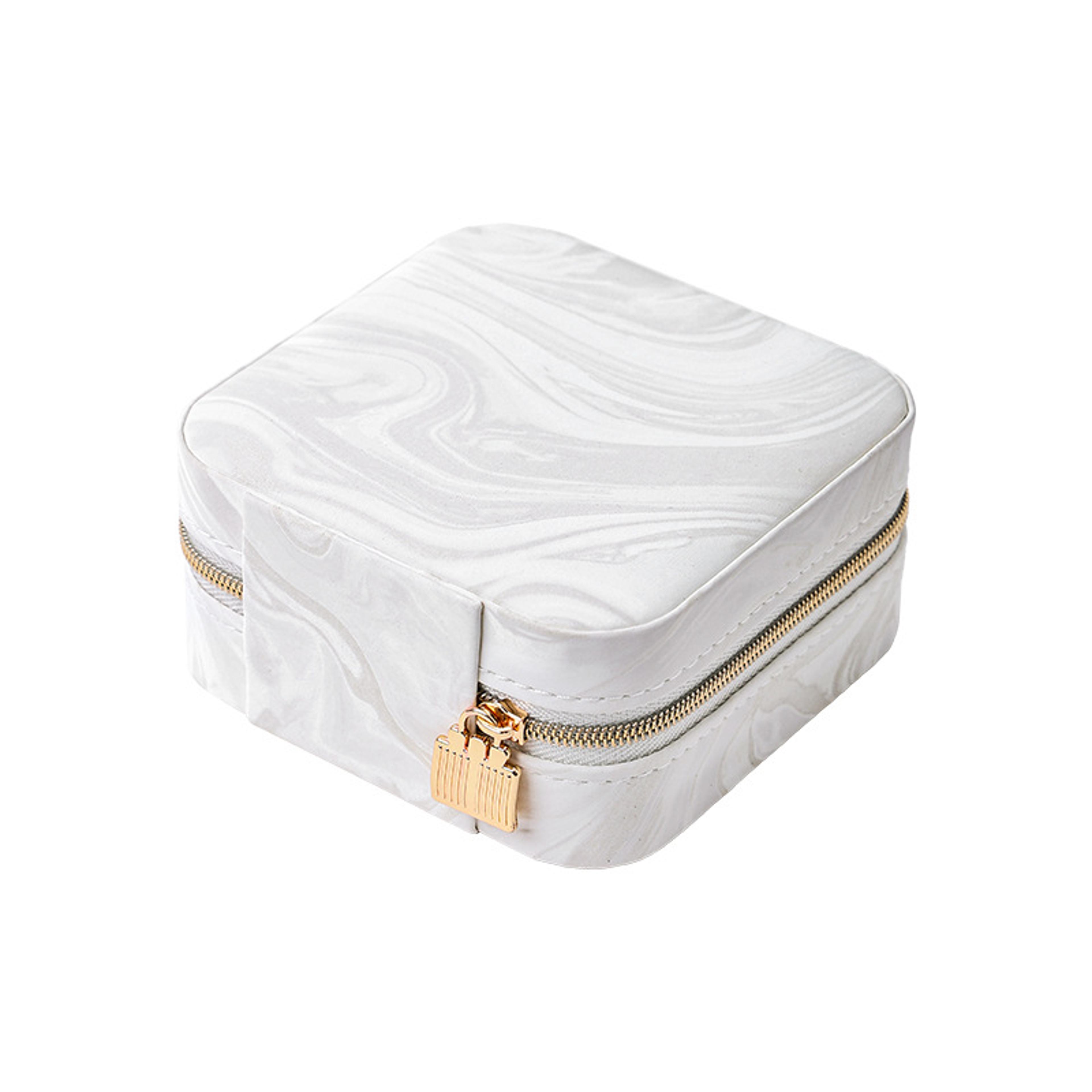 compact travel jewelry case with clear display and pu leather organizer