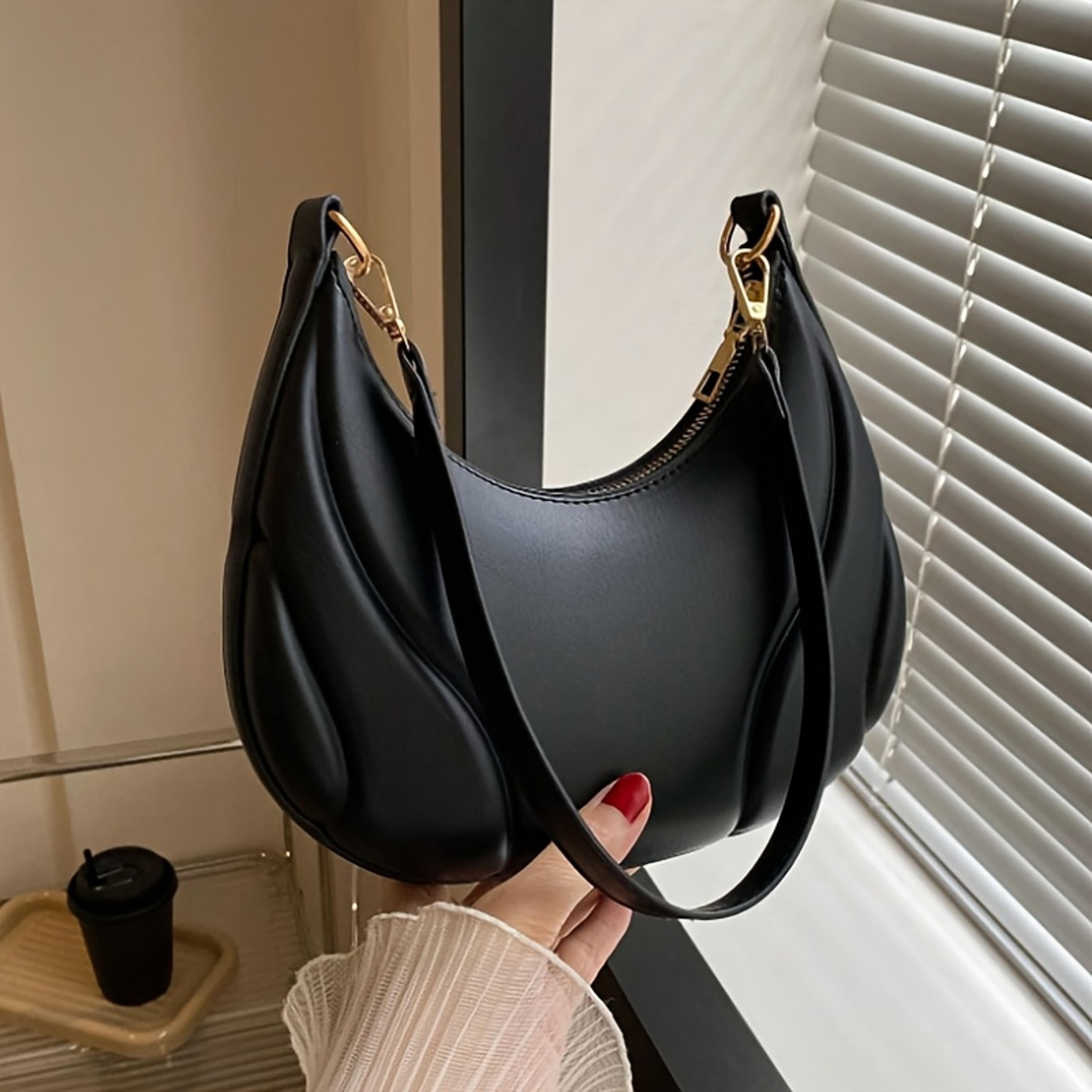 french textured cross body bag for women with adjustable strap and zipper closure