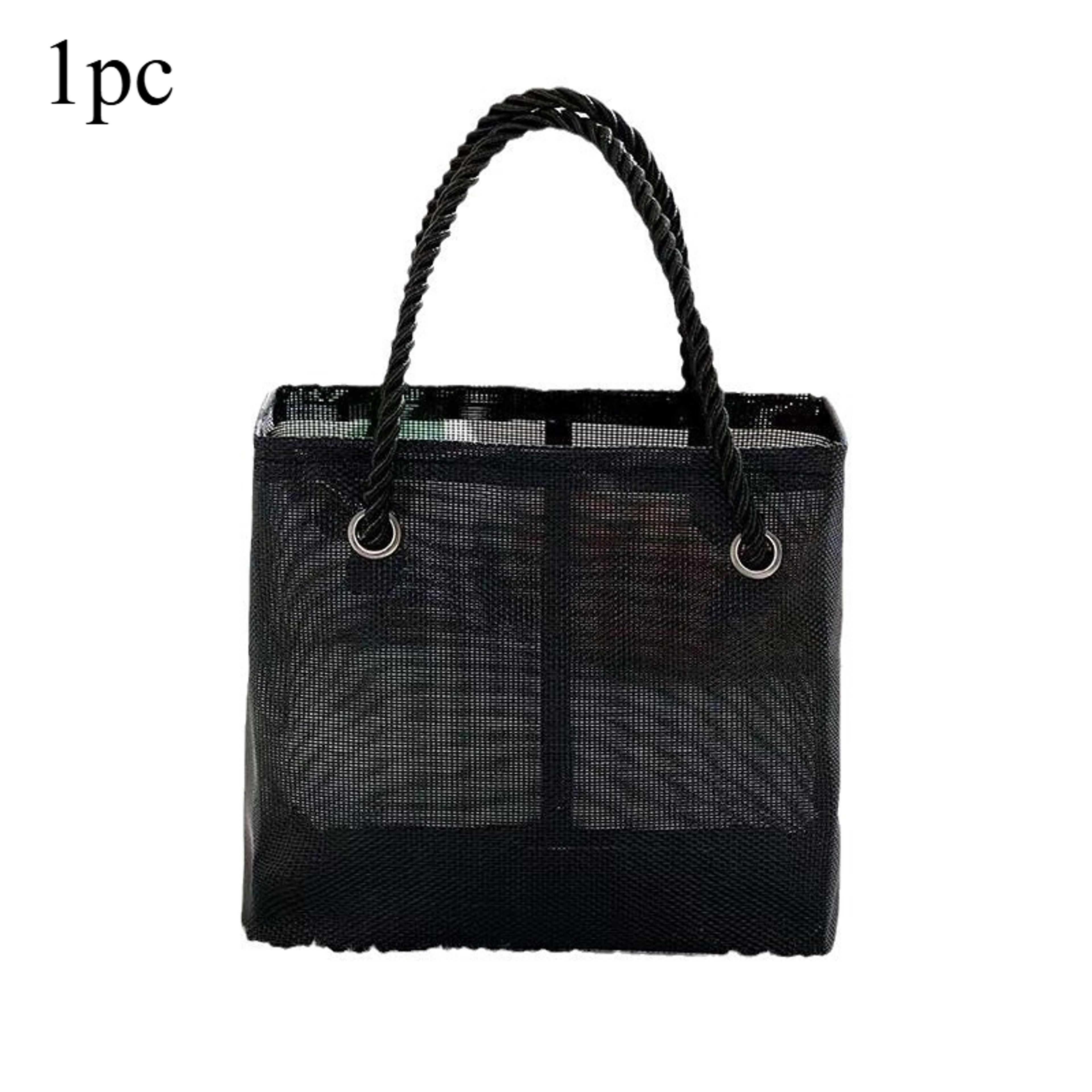 foldable mesh beach bag lightweight travel tote & laundry storage bag