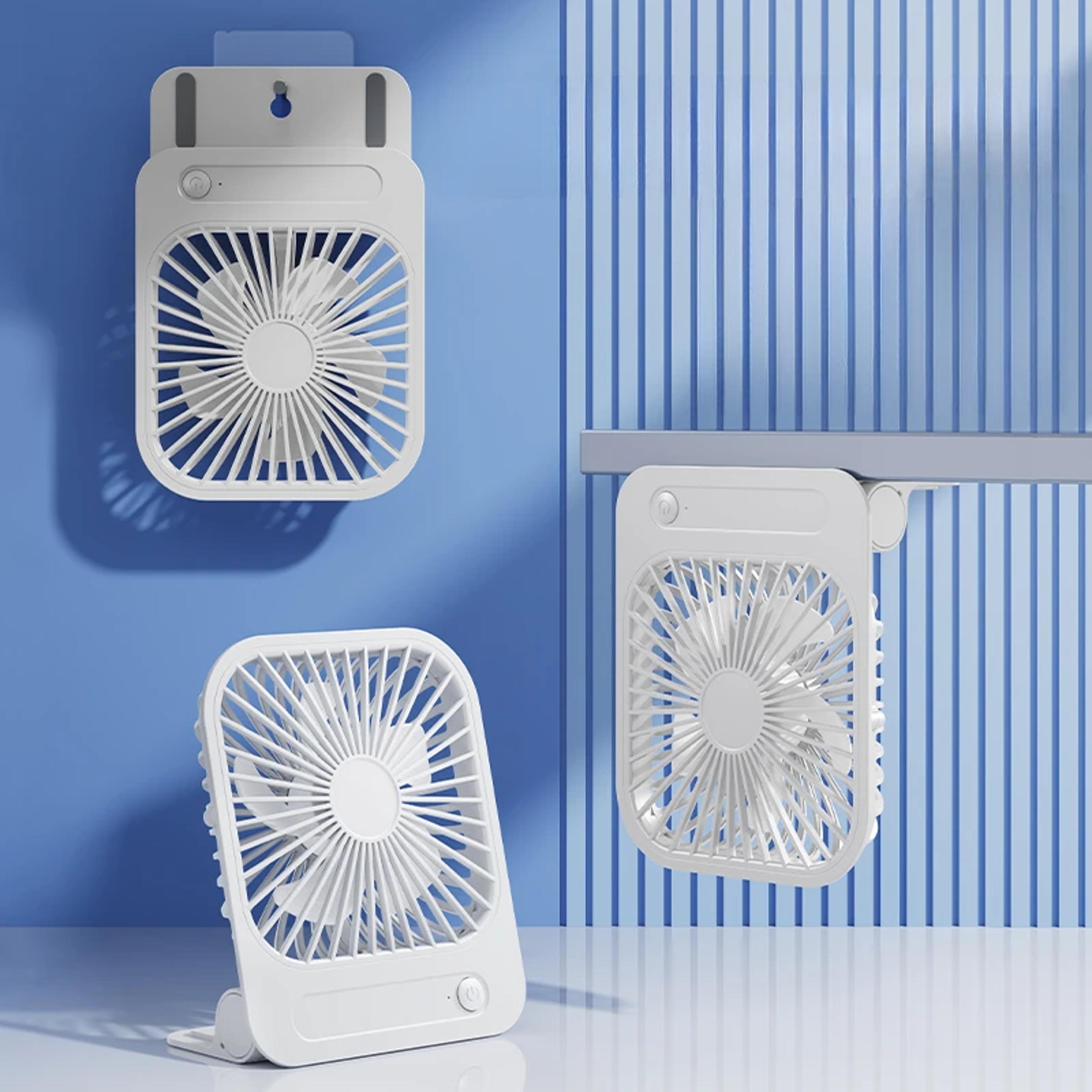 eary recharge able wall fan with magnetic mount, speed portable cooling