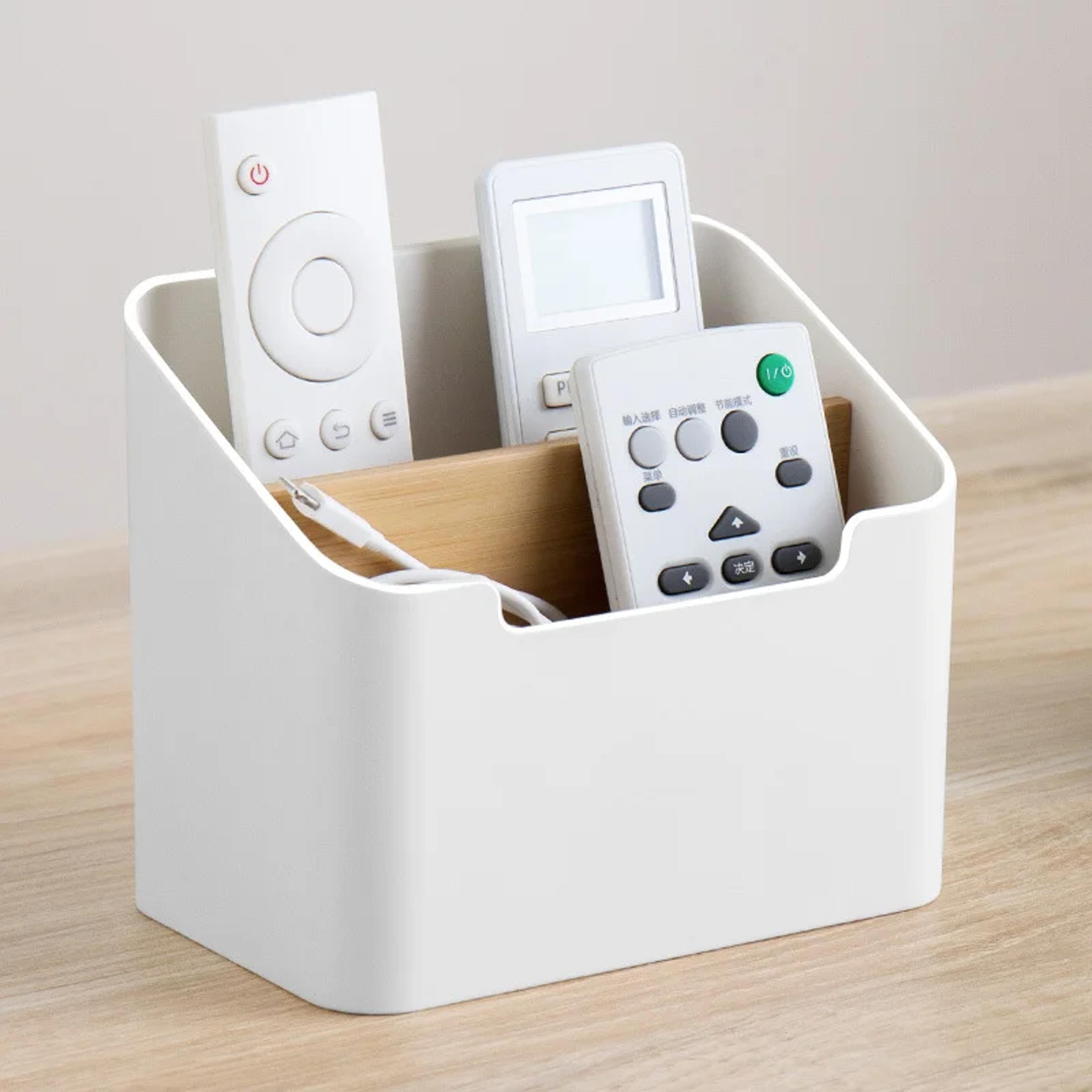 multifunctional tissue box & remote control holder desktop organizer