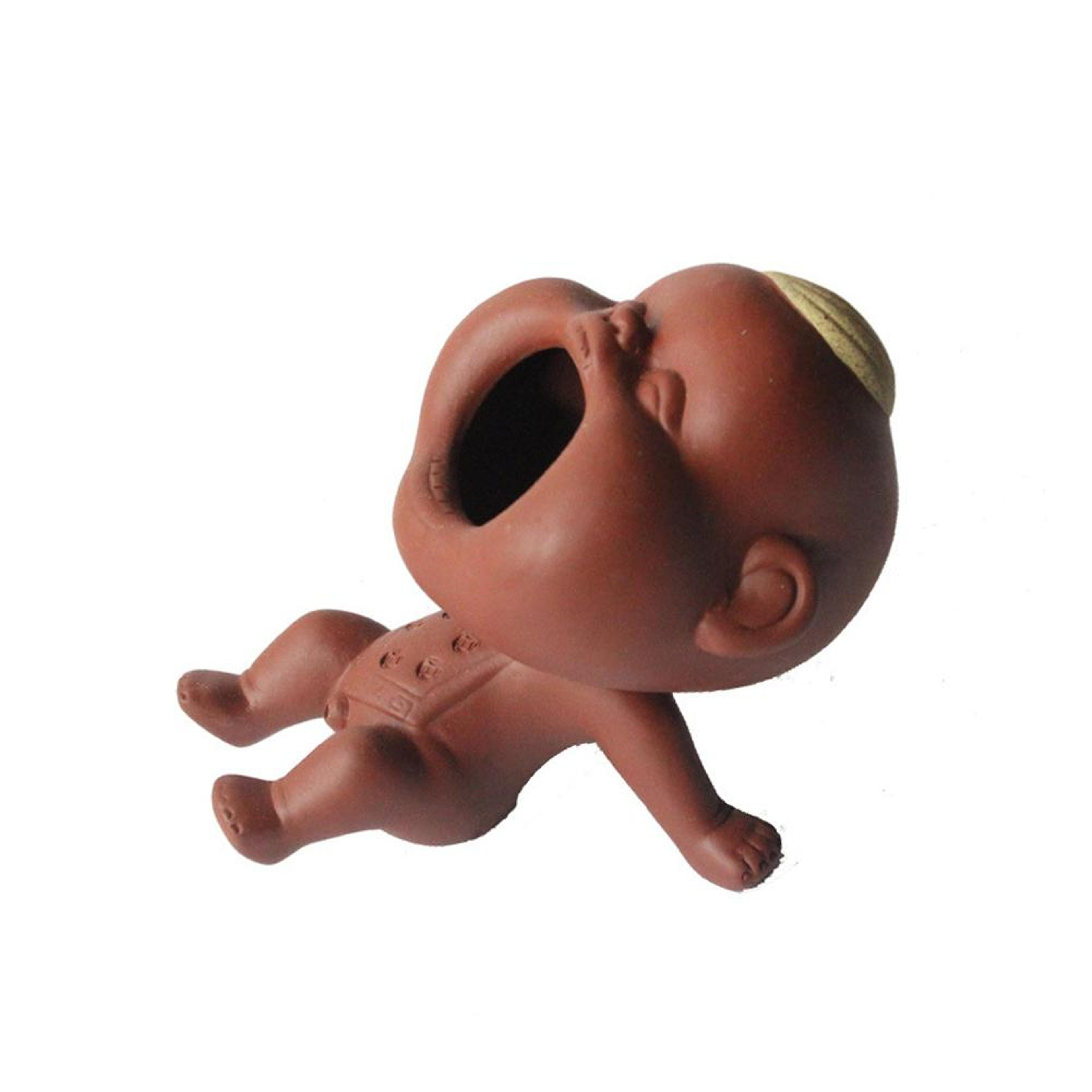 purple clay peeing boy tea pet interactive gongfu tea tray ornament