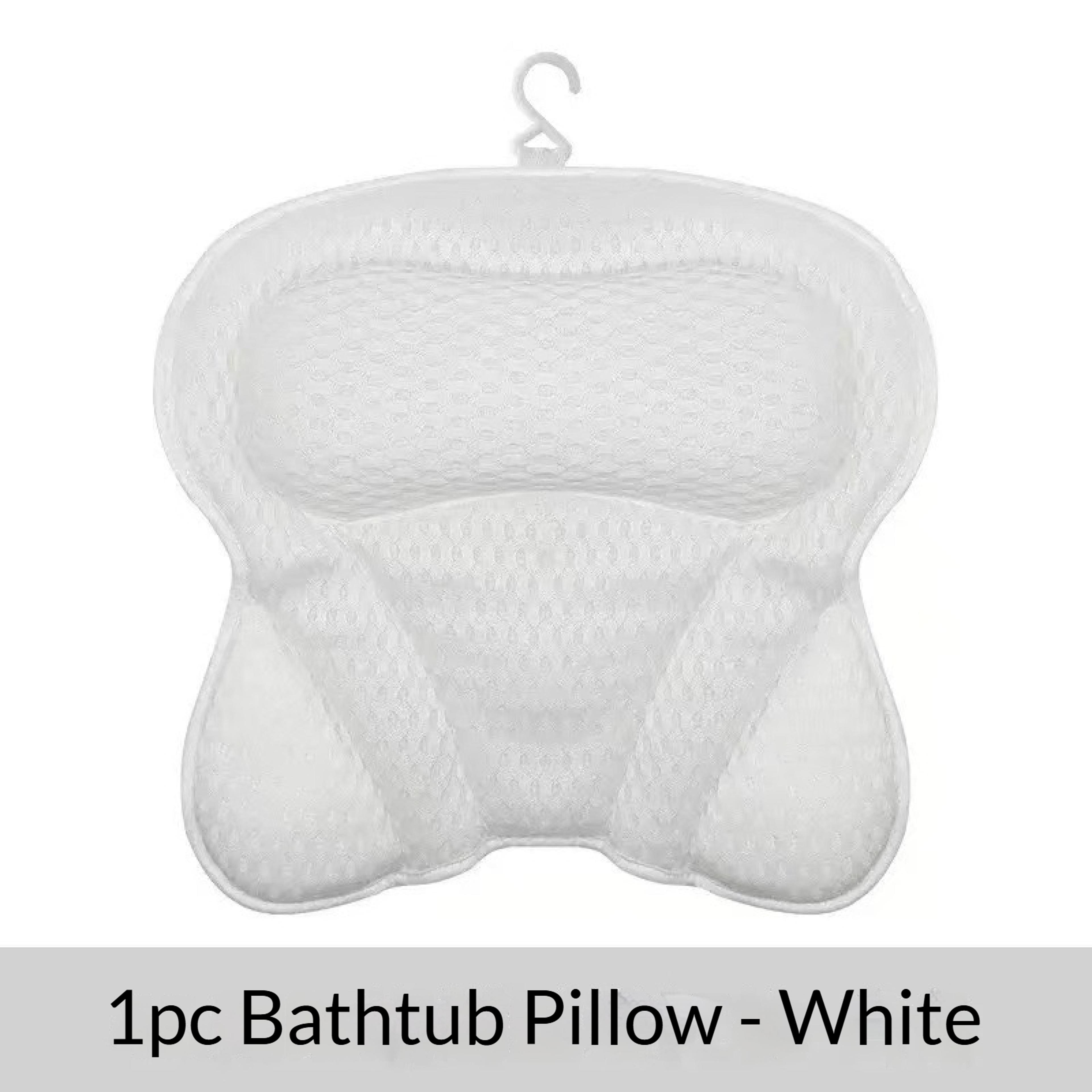 luxury bathtub pillow for neck and back support with strong suction cups