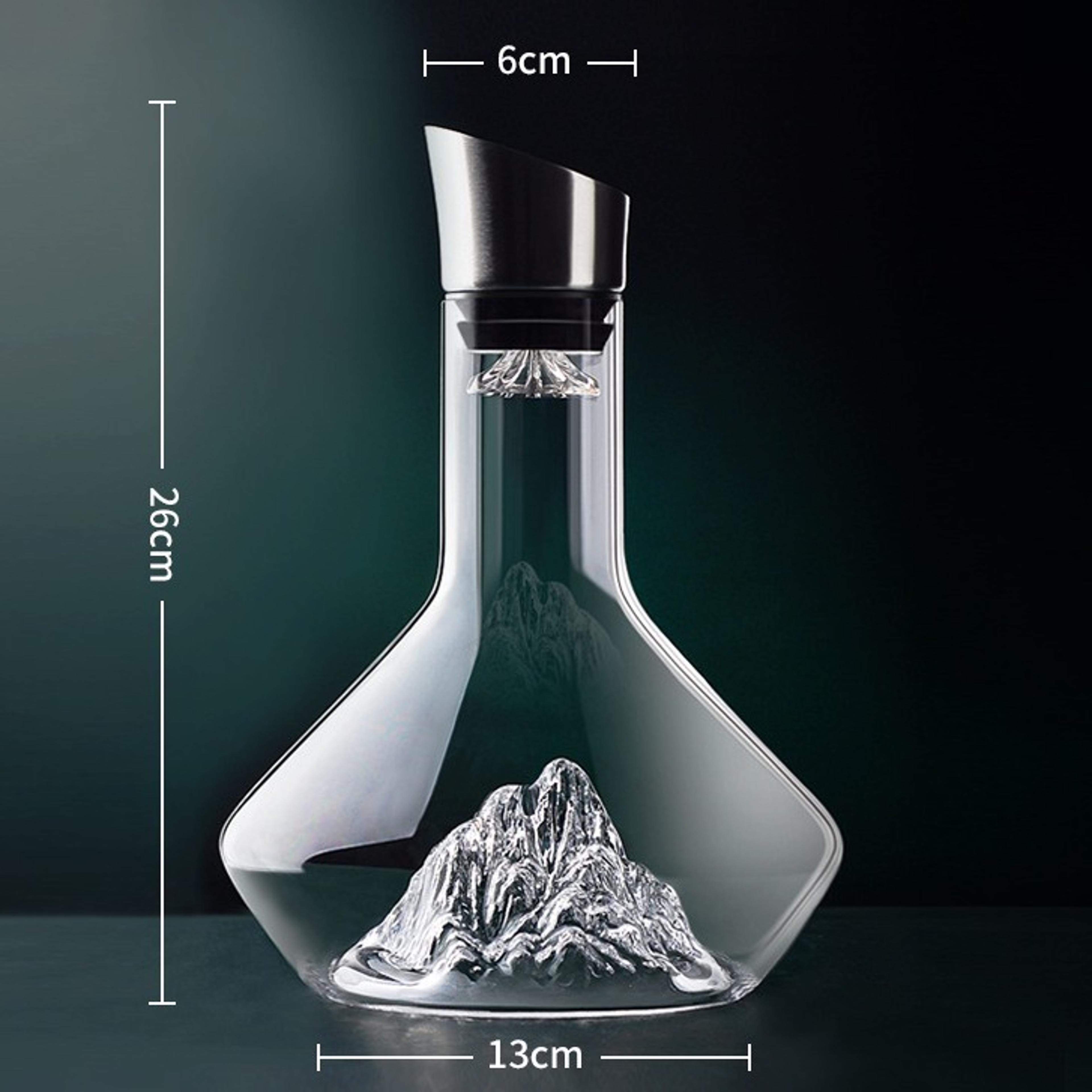 iceberg crystal whiskey decanter hand made lead free wine and liquor carafe