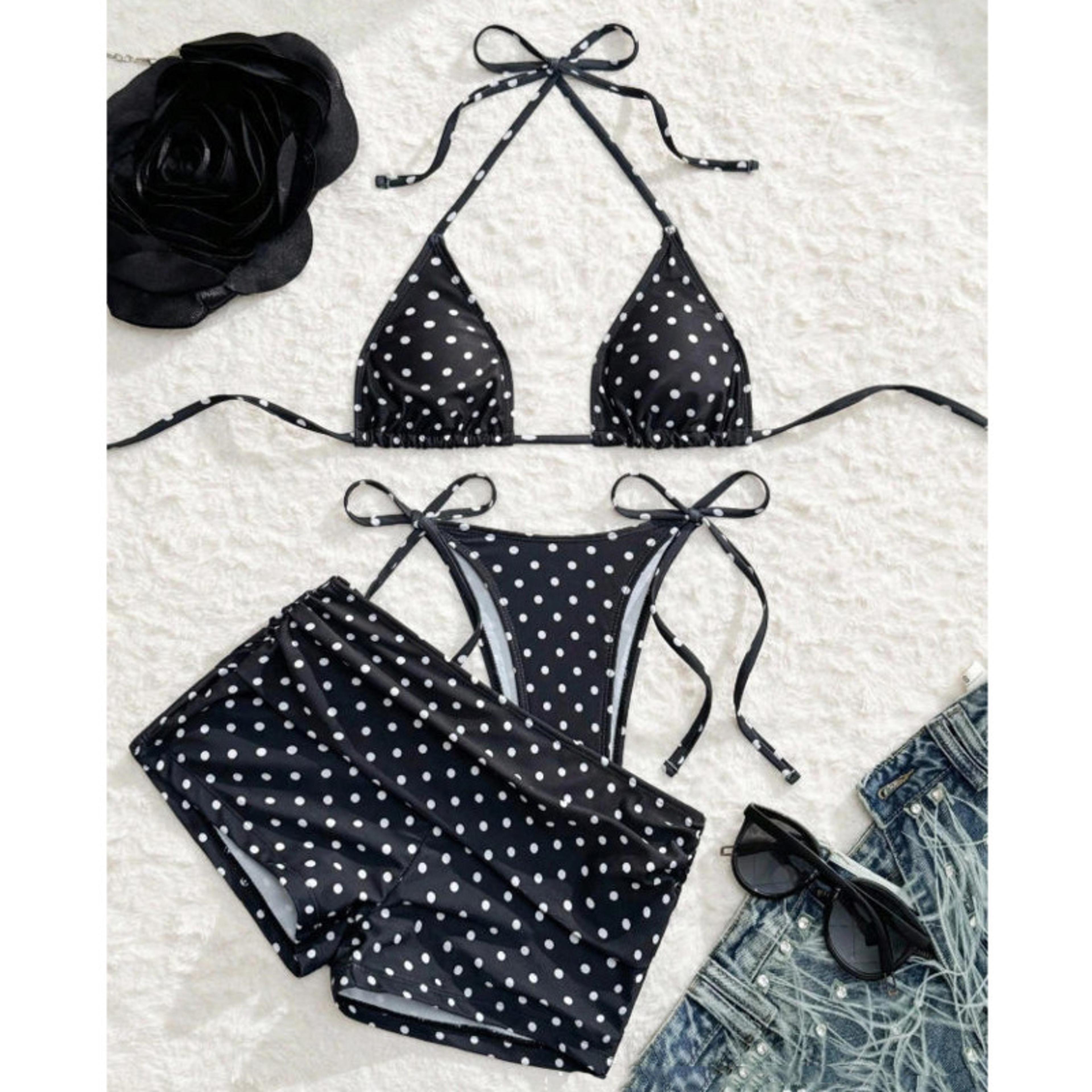 polka dot bikini set for women with brazilian swimwear style