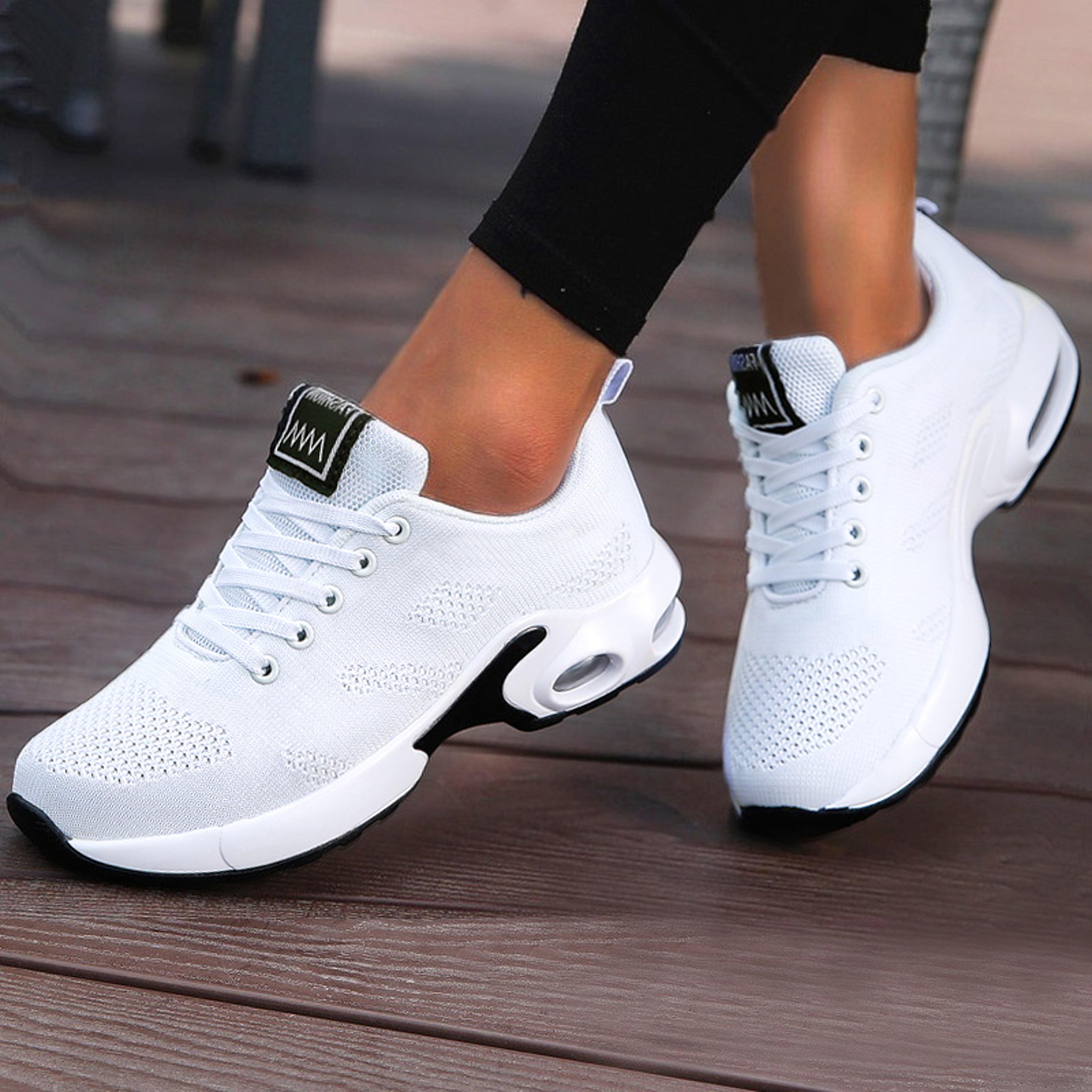 womens platform sneakers breathable mesh chunky walking shoes
