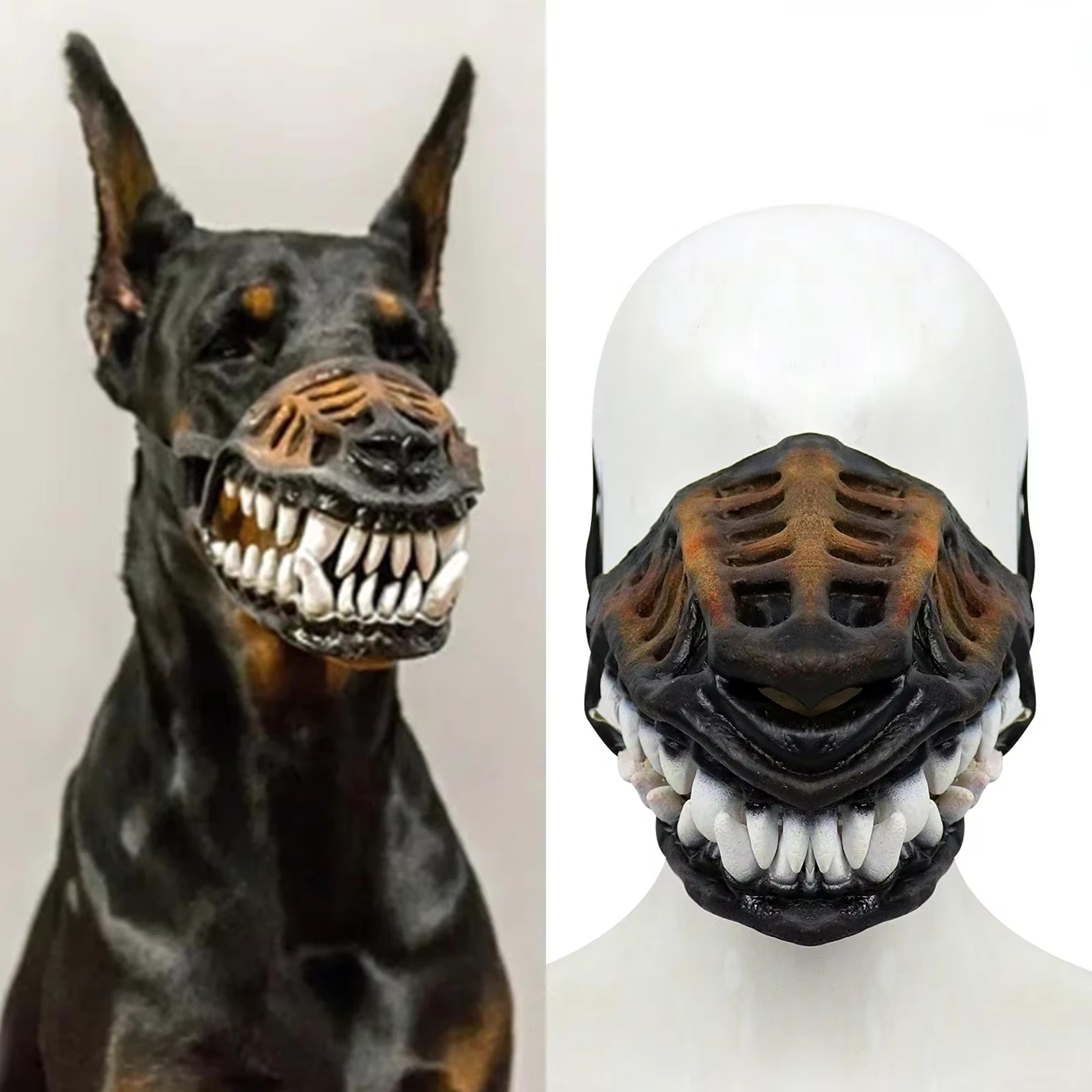 realistic latex dog mouth mask for halloween cosplay and animal costume photos