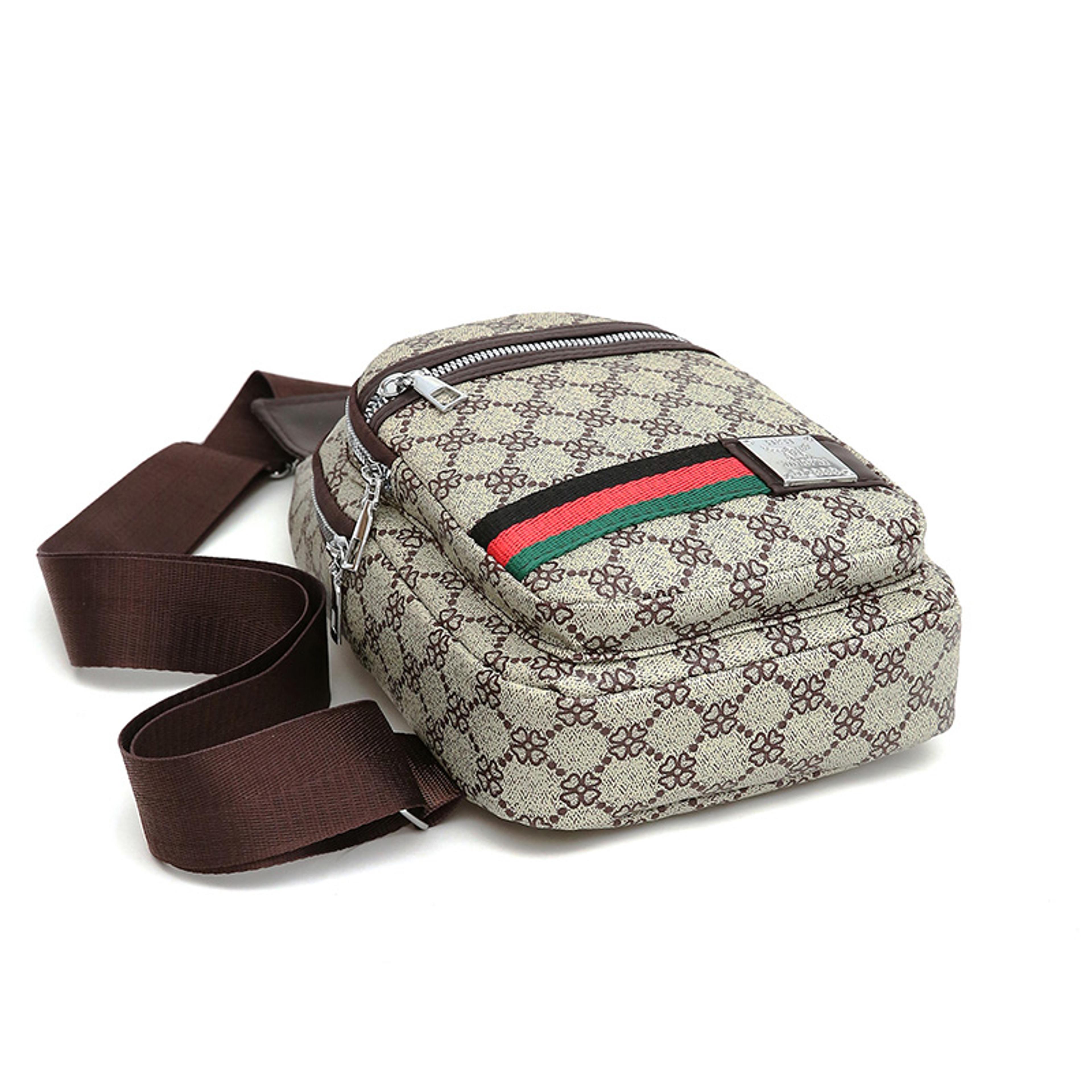 mens crossbody bag with earphone hole, multifunction messenger and chest bag