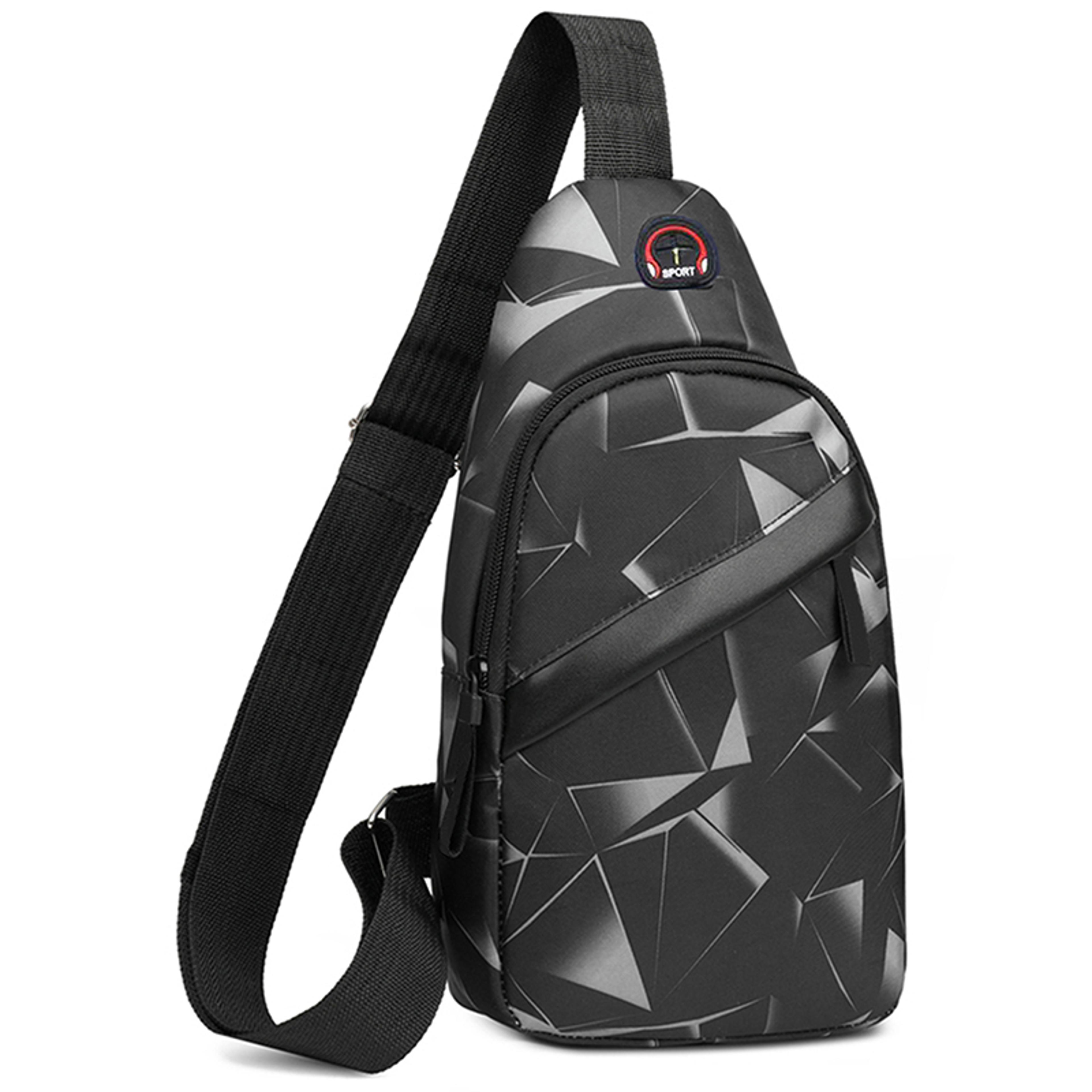 urban camo mens crossbody bag adjustable mini sling chest bag for everyday carry