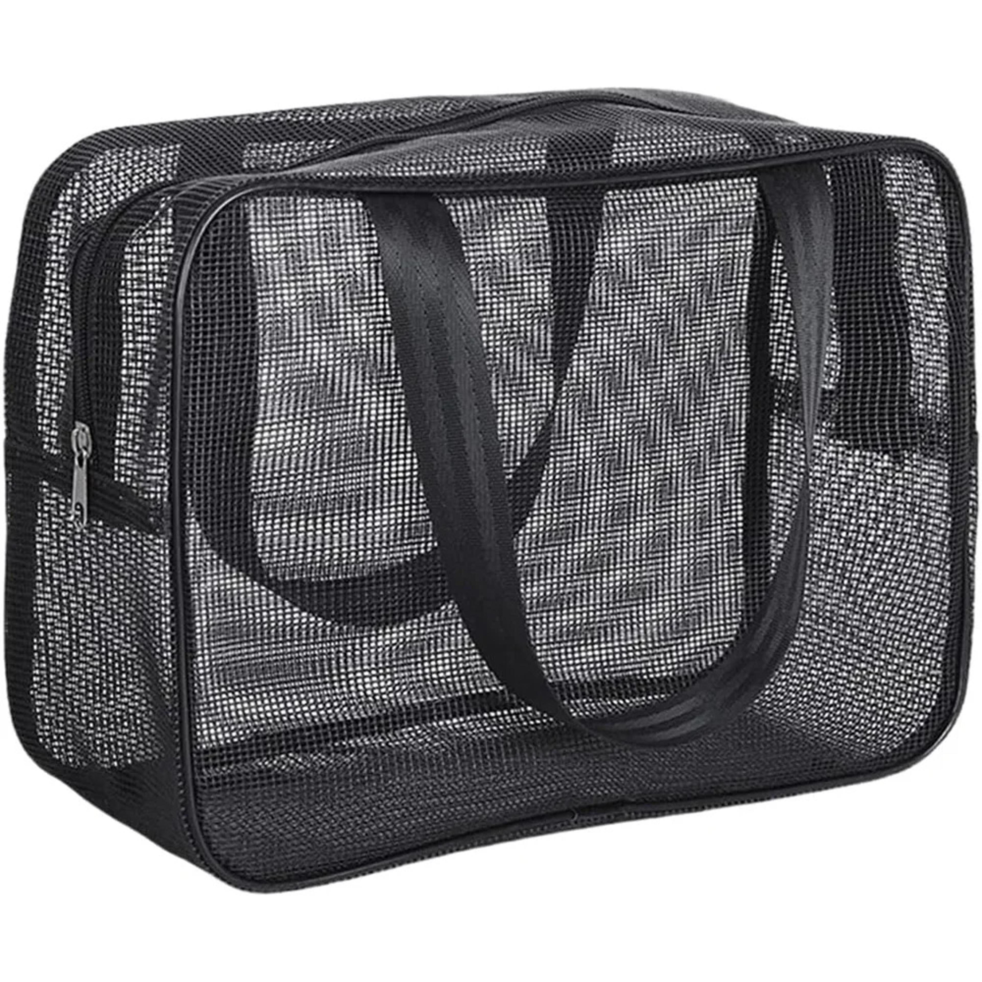 quick dry mesh shower caddy tote with zipper for gym, dorm and travel