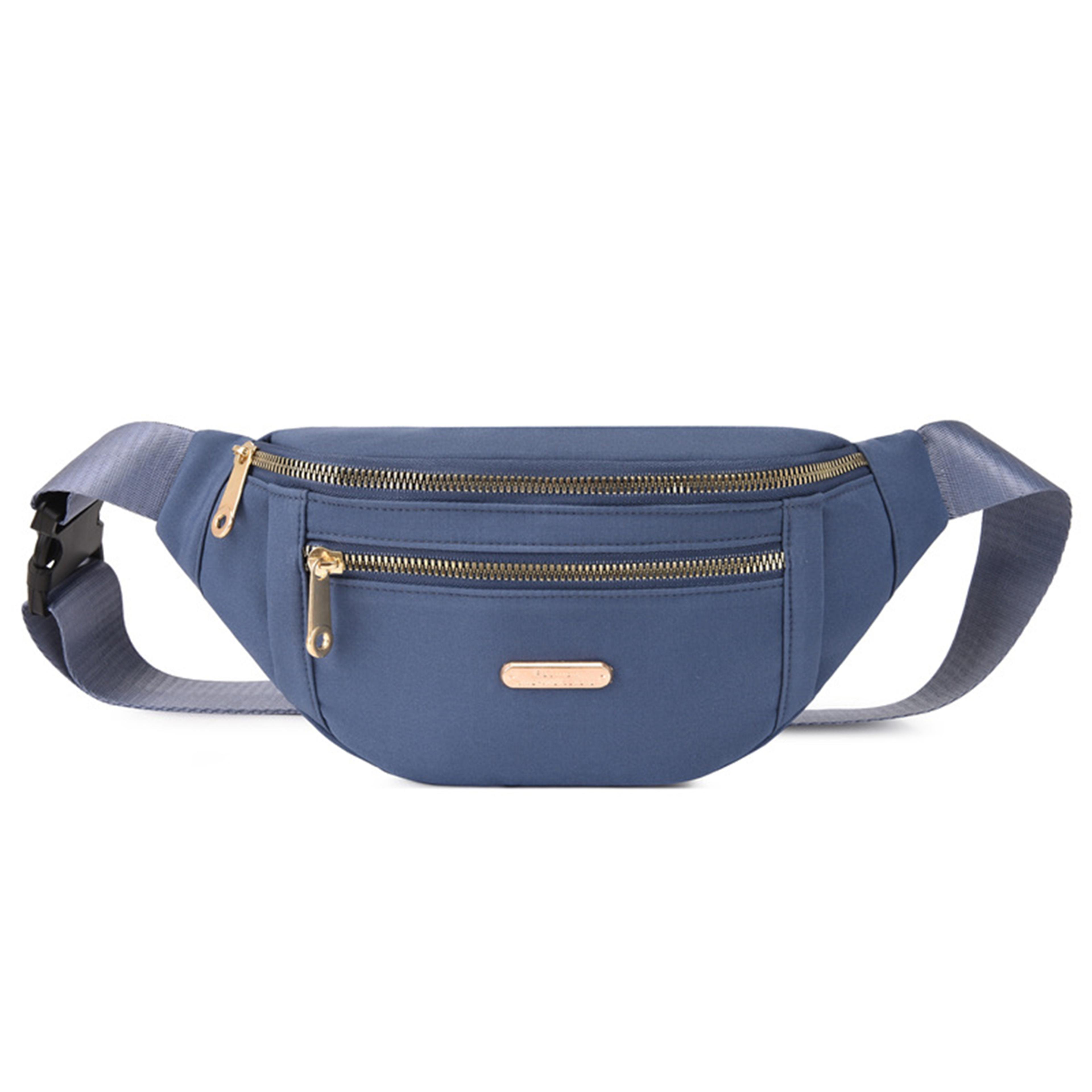 womens multi pocket fanny pack light weight crossbody waist bag for travel & outdoor activities