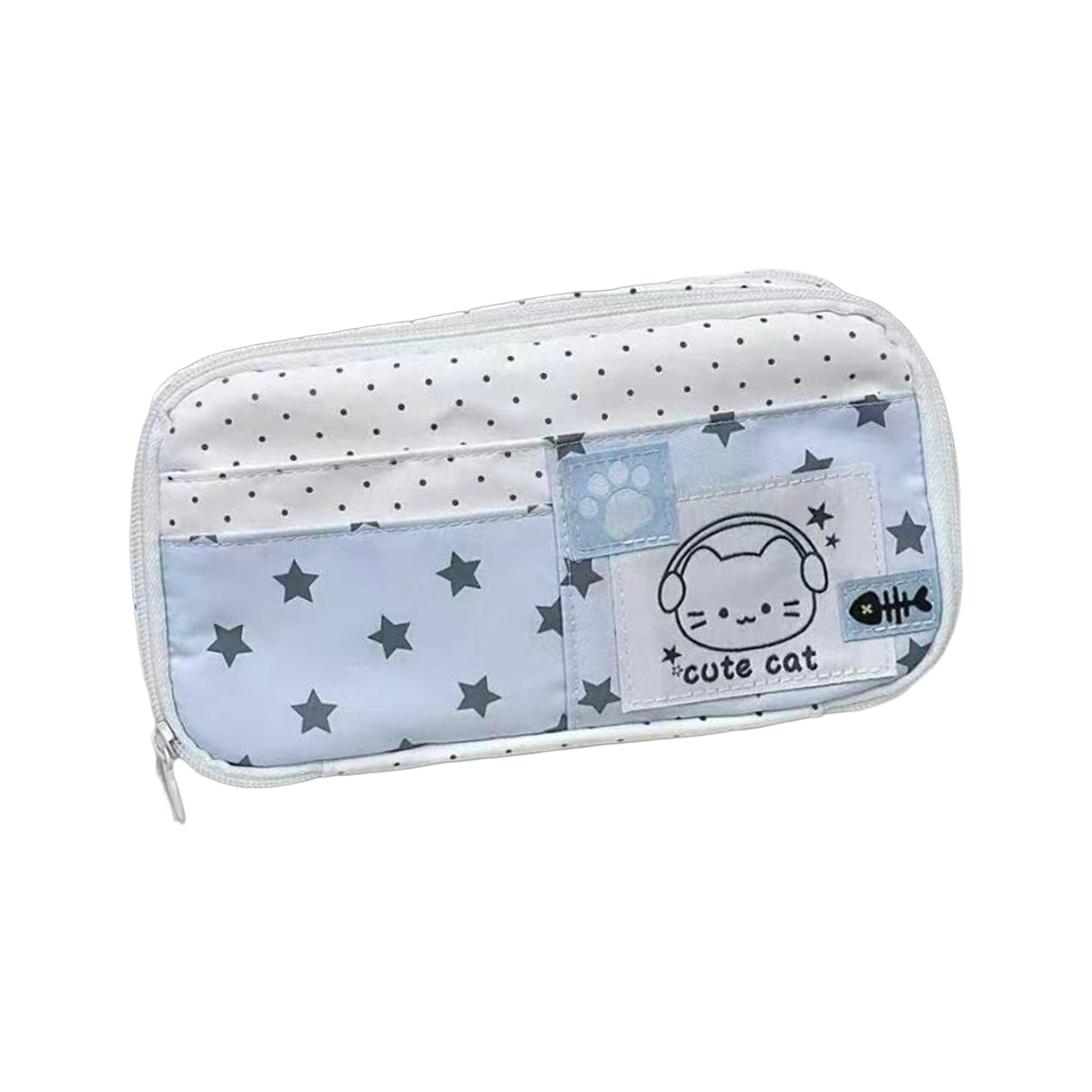 blue cat large capacity pencil case multi layer pencil organizer for school
