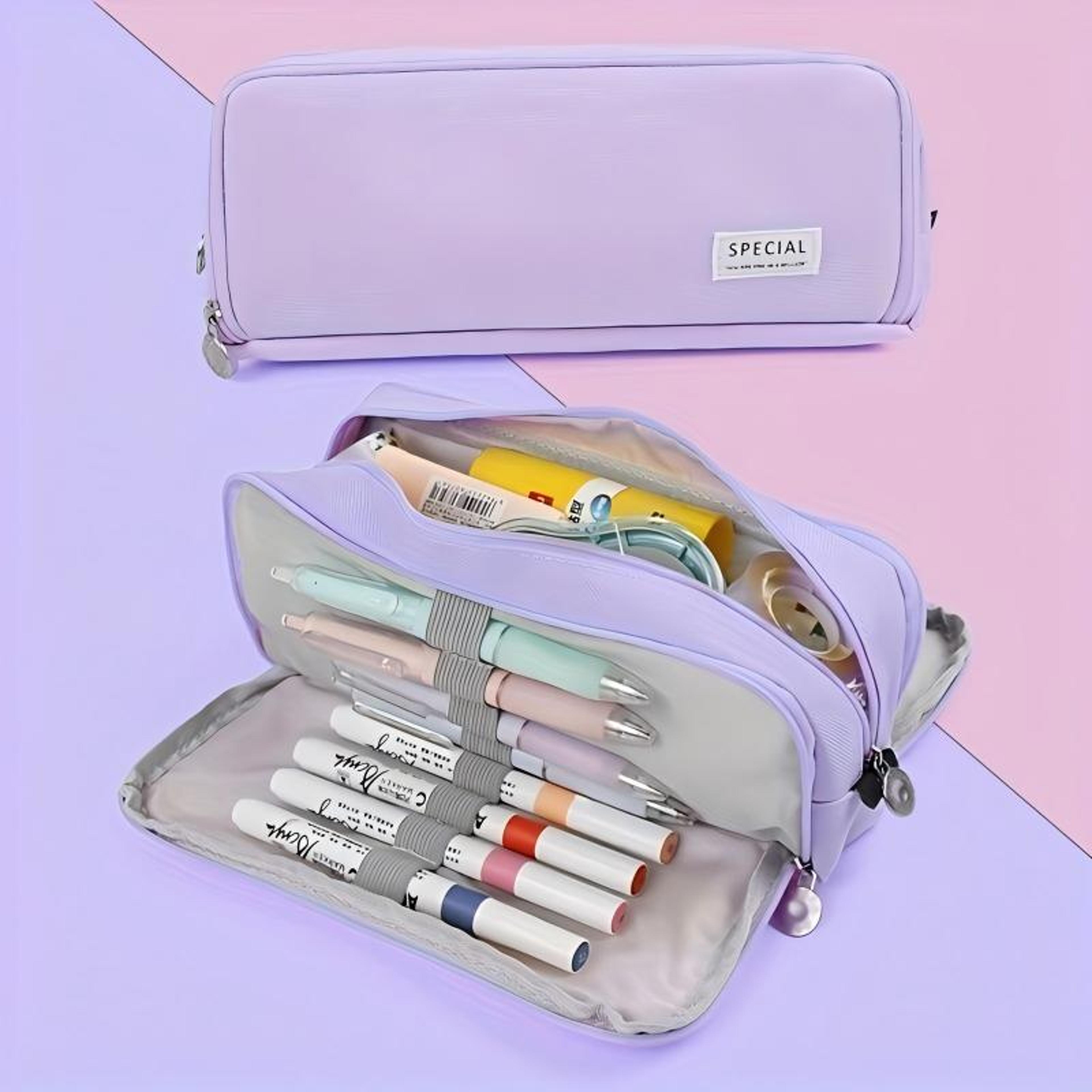 large capacity compartment pencil case and stationery organizer for school, college and office