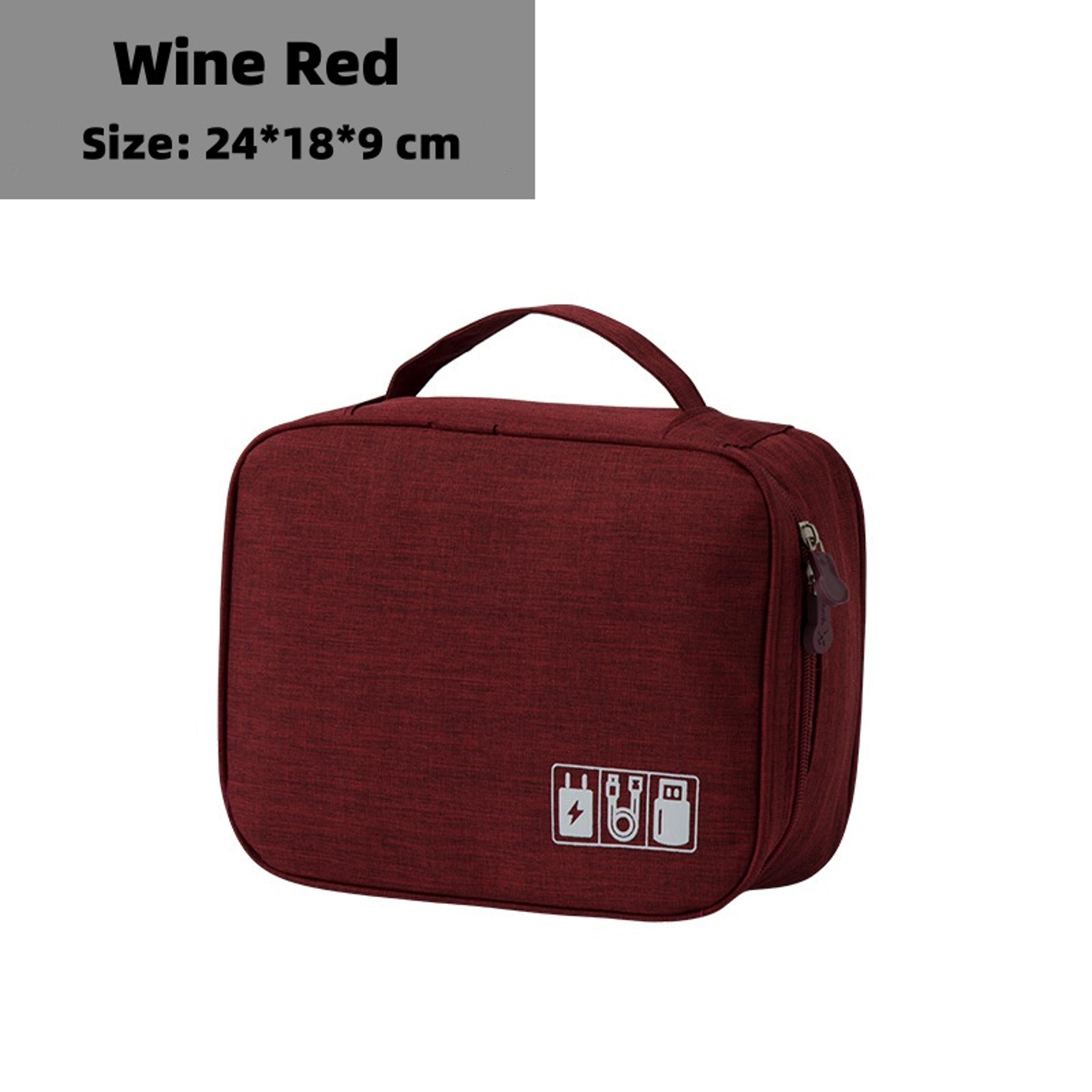 travel electronic organizer bag multi layer cable and charger storage case