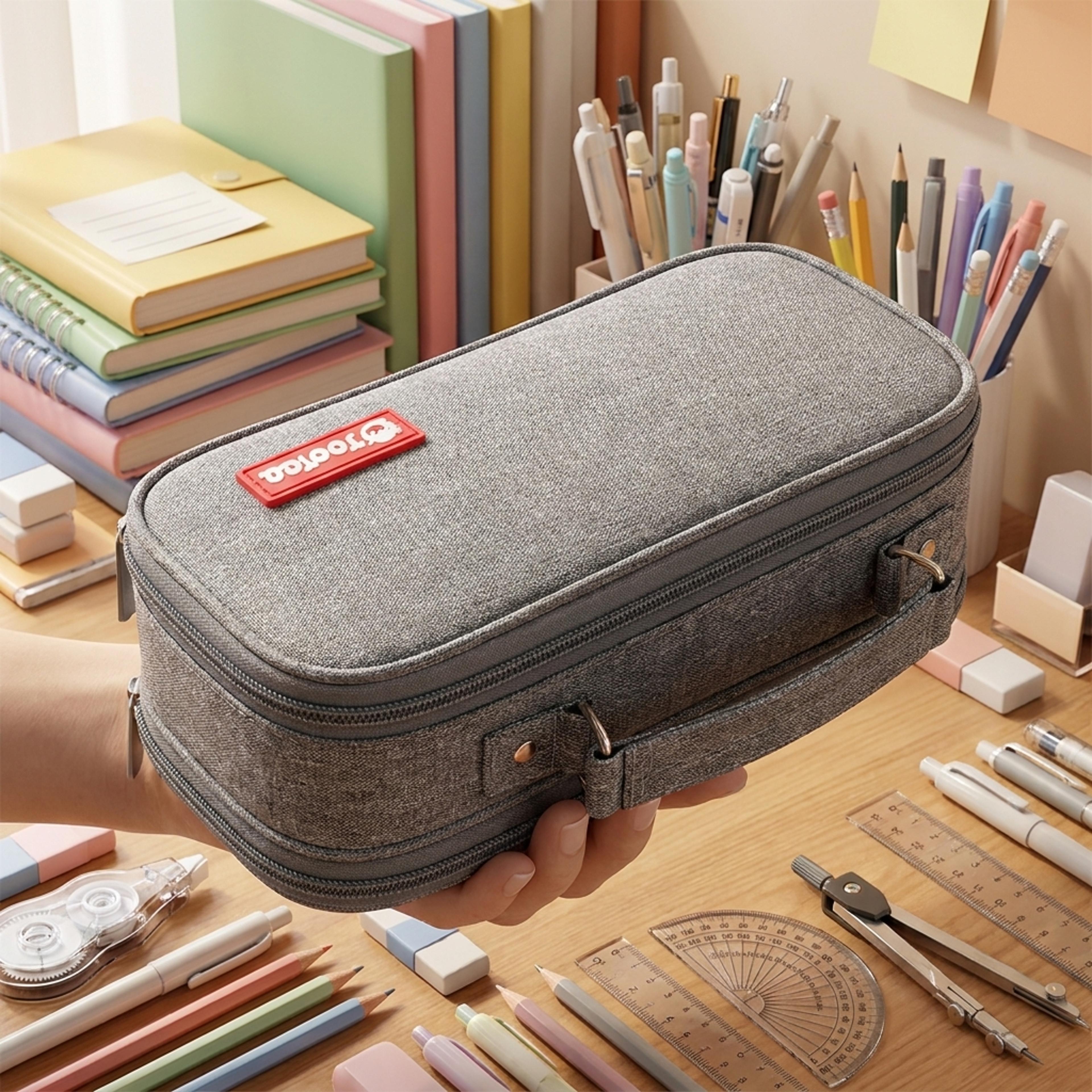 large capacity pencil case portable multifunctional stationery organizer for school and office