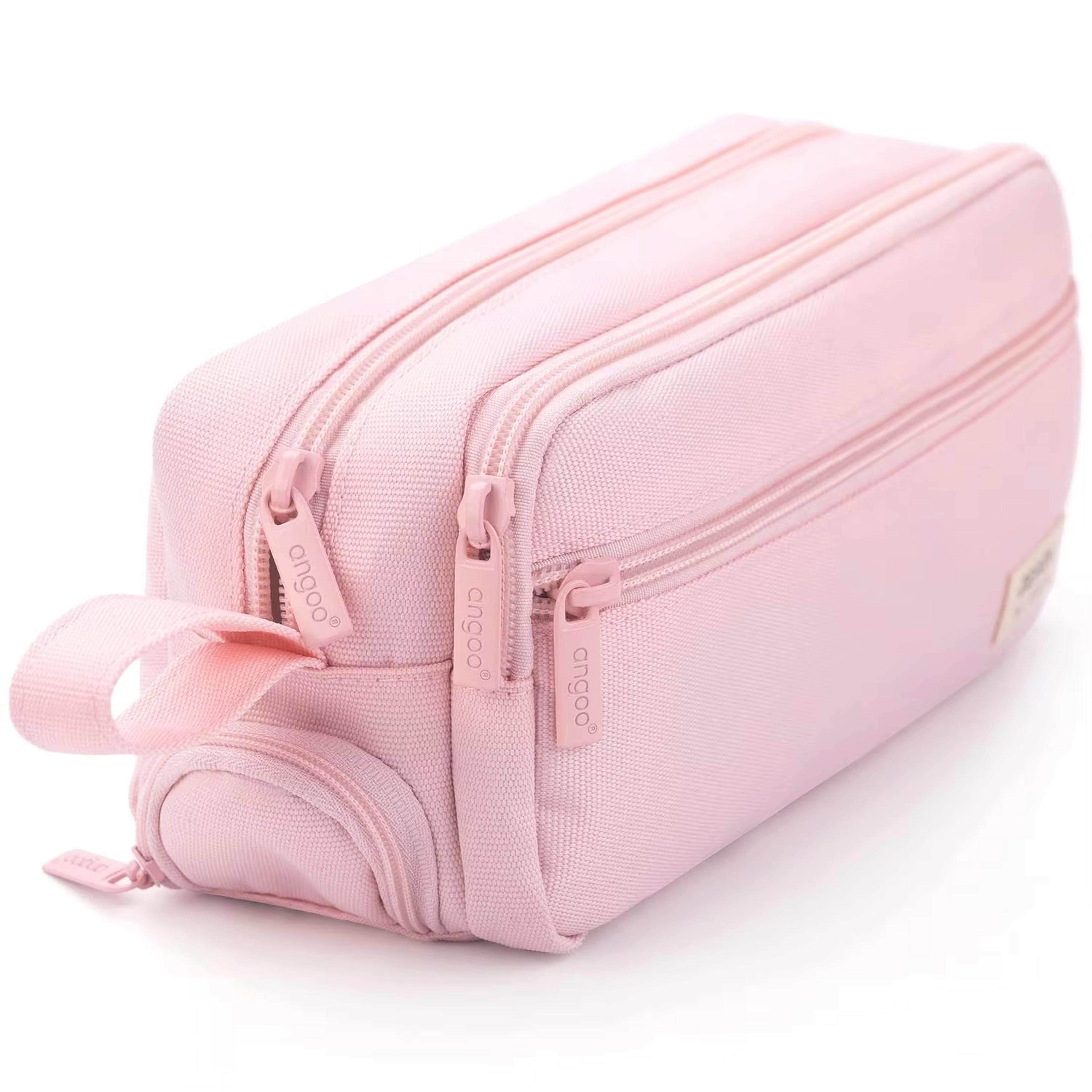 large capacity multi compartment pencil case waterproof zipper stationery organizer