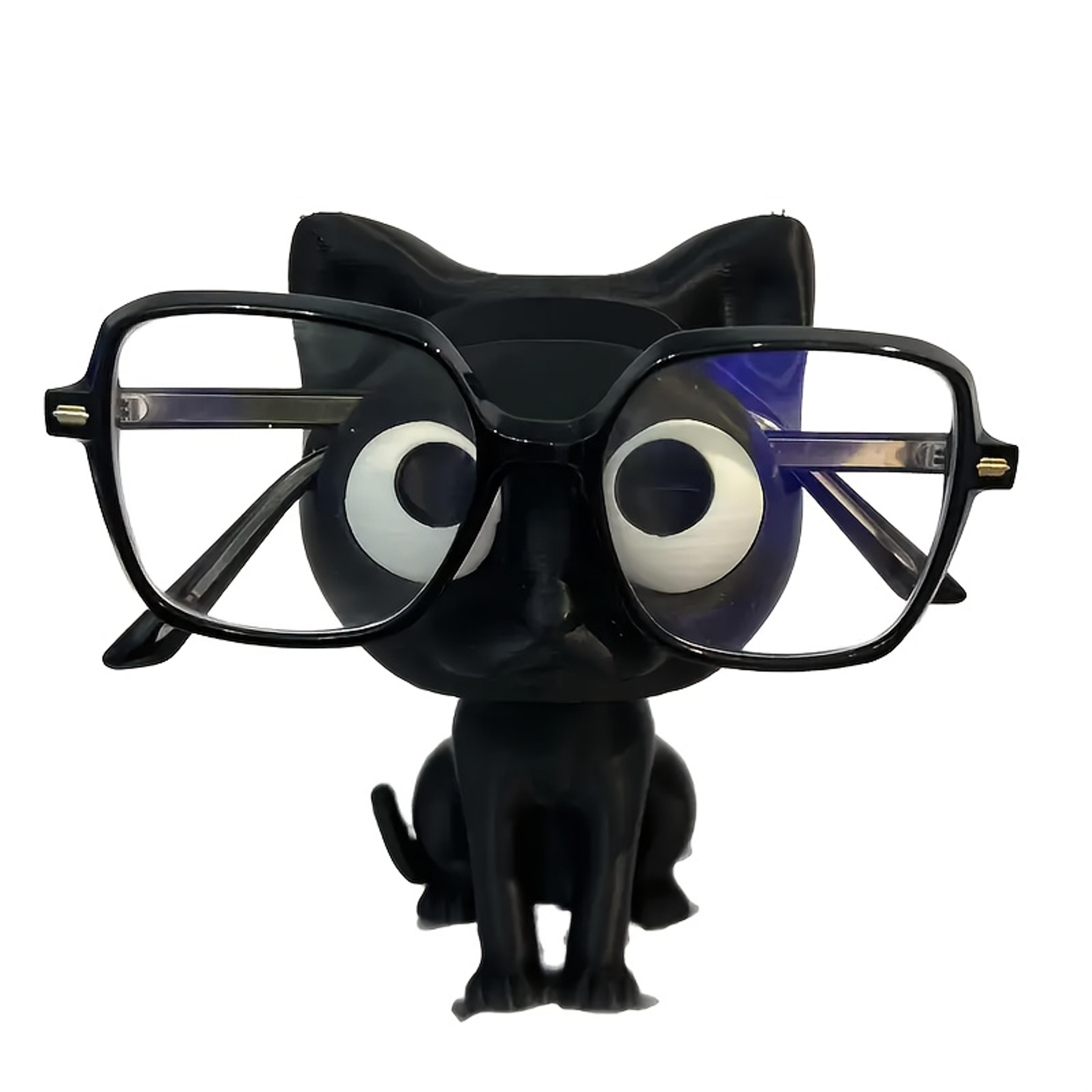 printed cat eyeglass holder and cute desktop glasses organizer