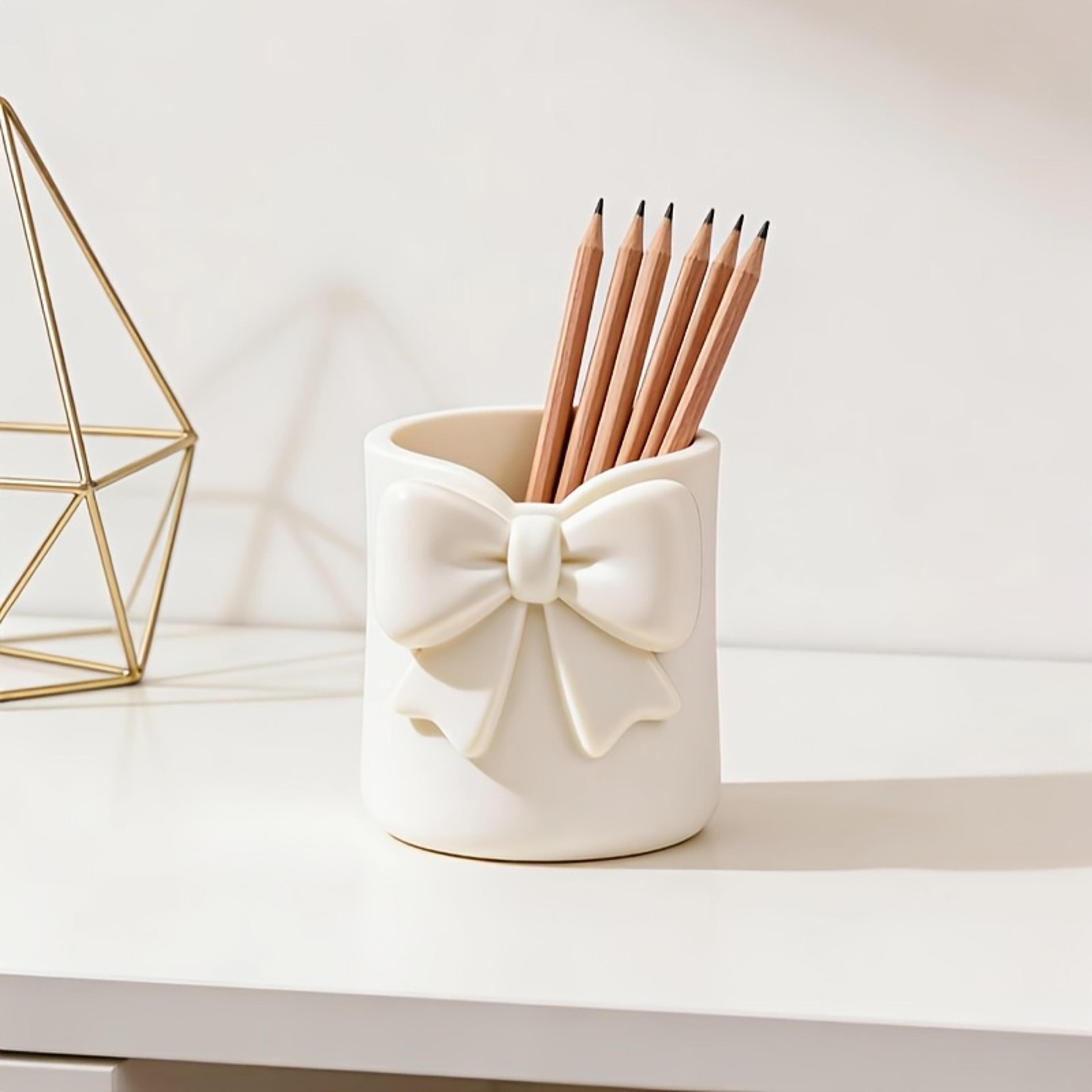 desktop makeup brush organizer and stylish pen holder