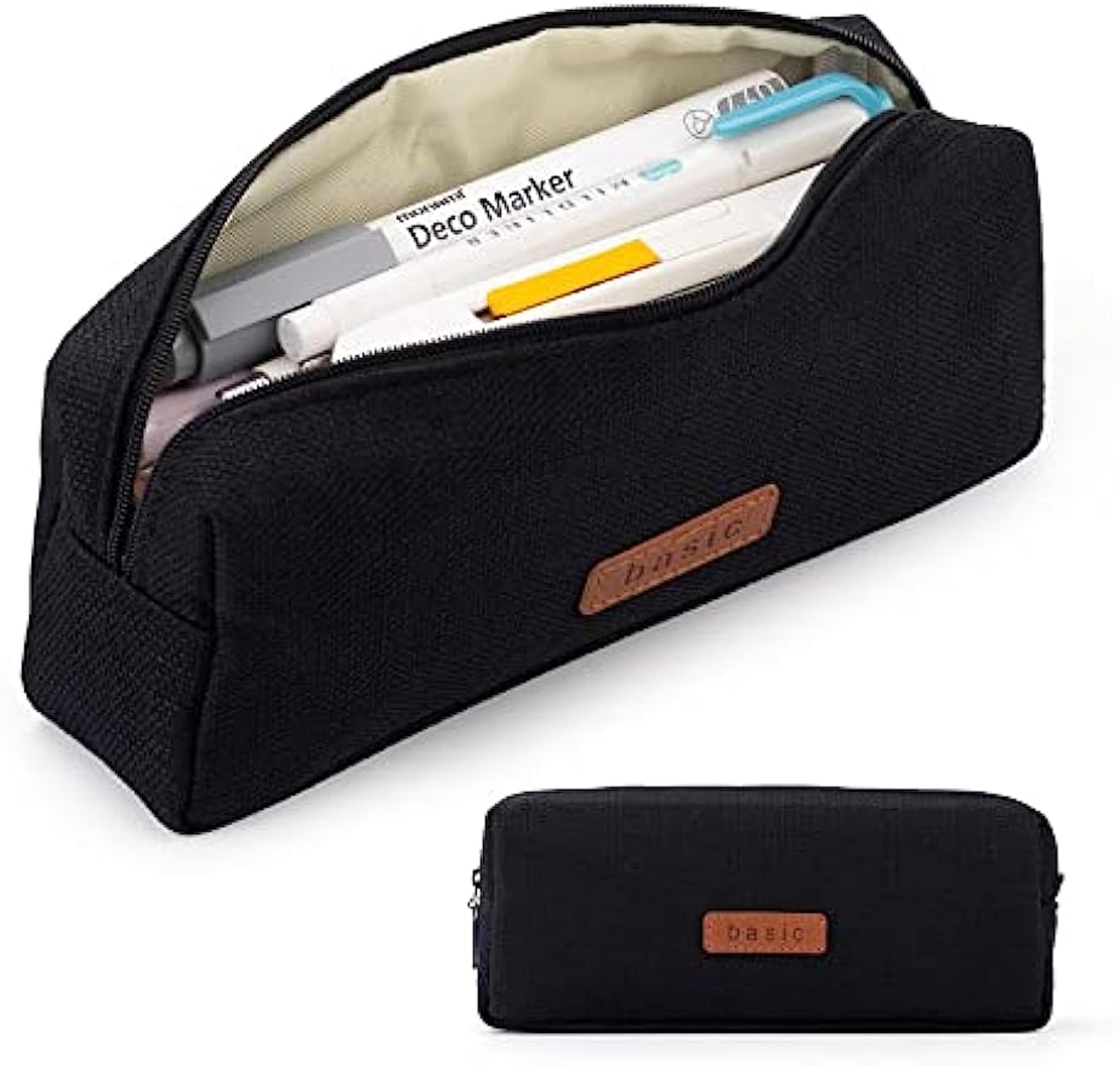 canvas pencil case portable stationery organizer and cosmetic pouch