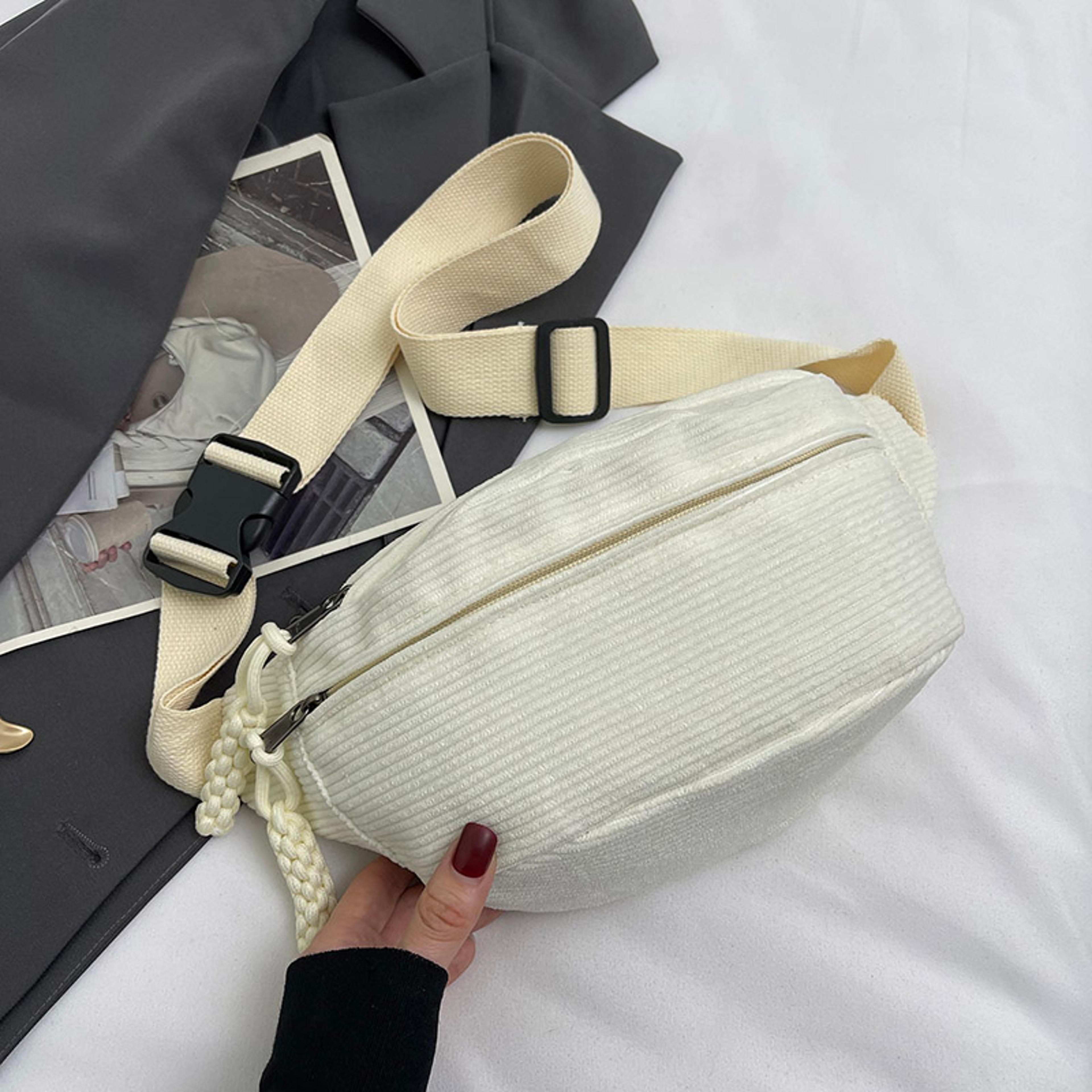 corduroy belt bag for women casual fanny pack and cross body waist bag