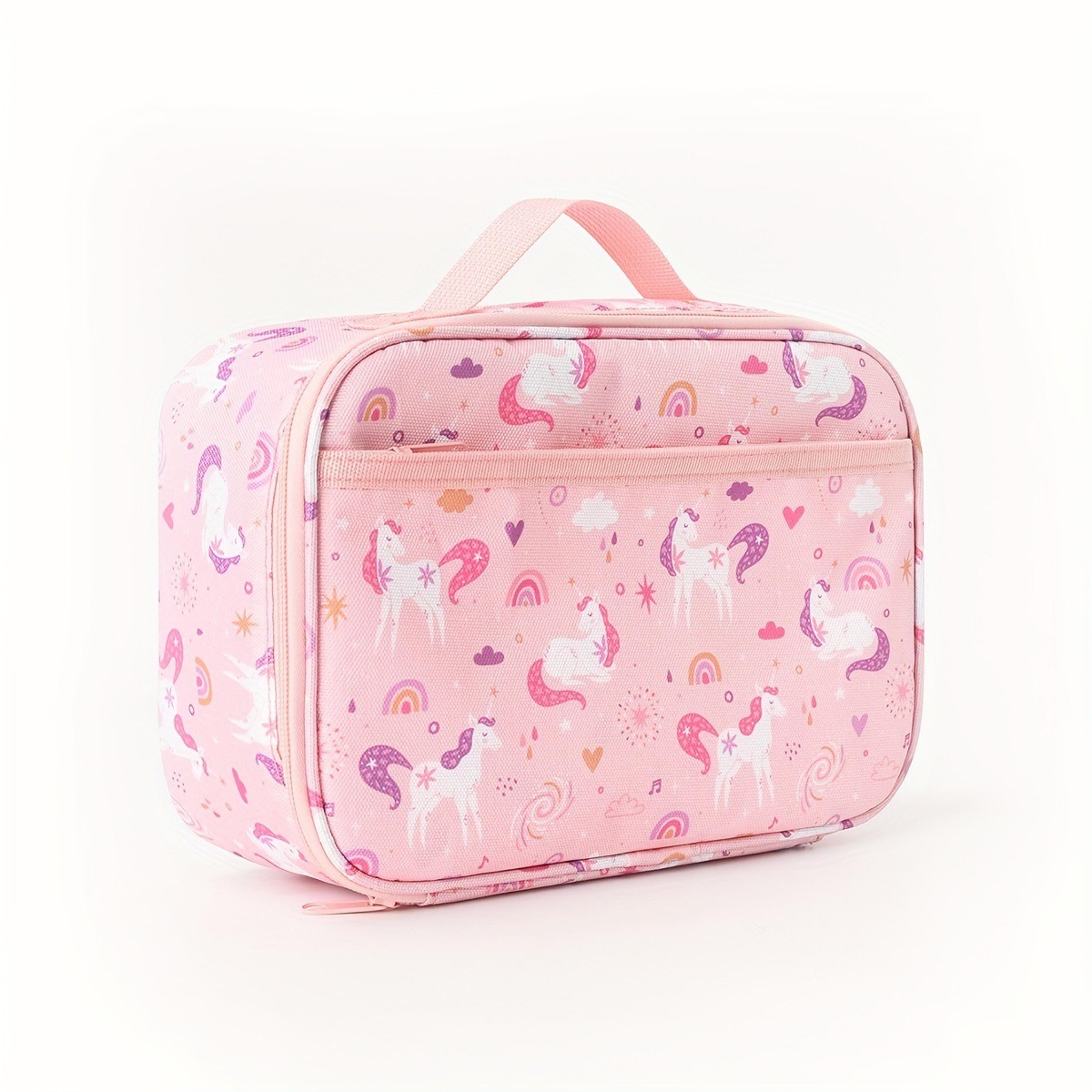 unicorn insulated lunch bag for kids portable shoulder bento cooler