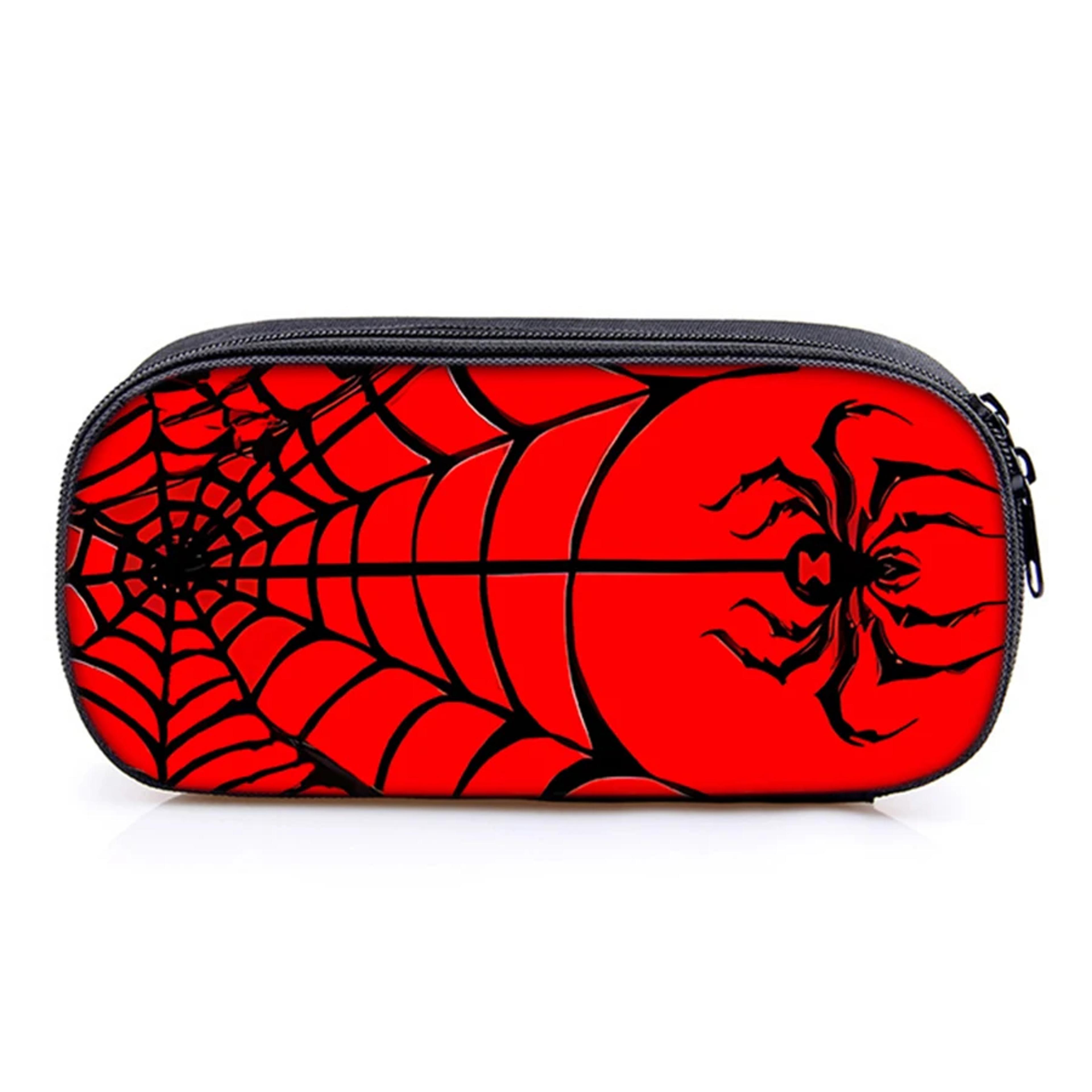 spider pattern layered pencil case for kids large capacity school supplies organizer